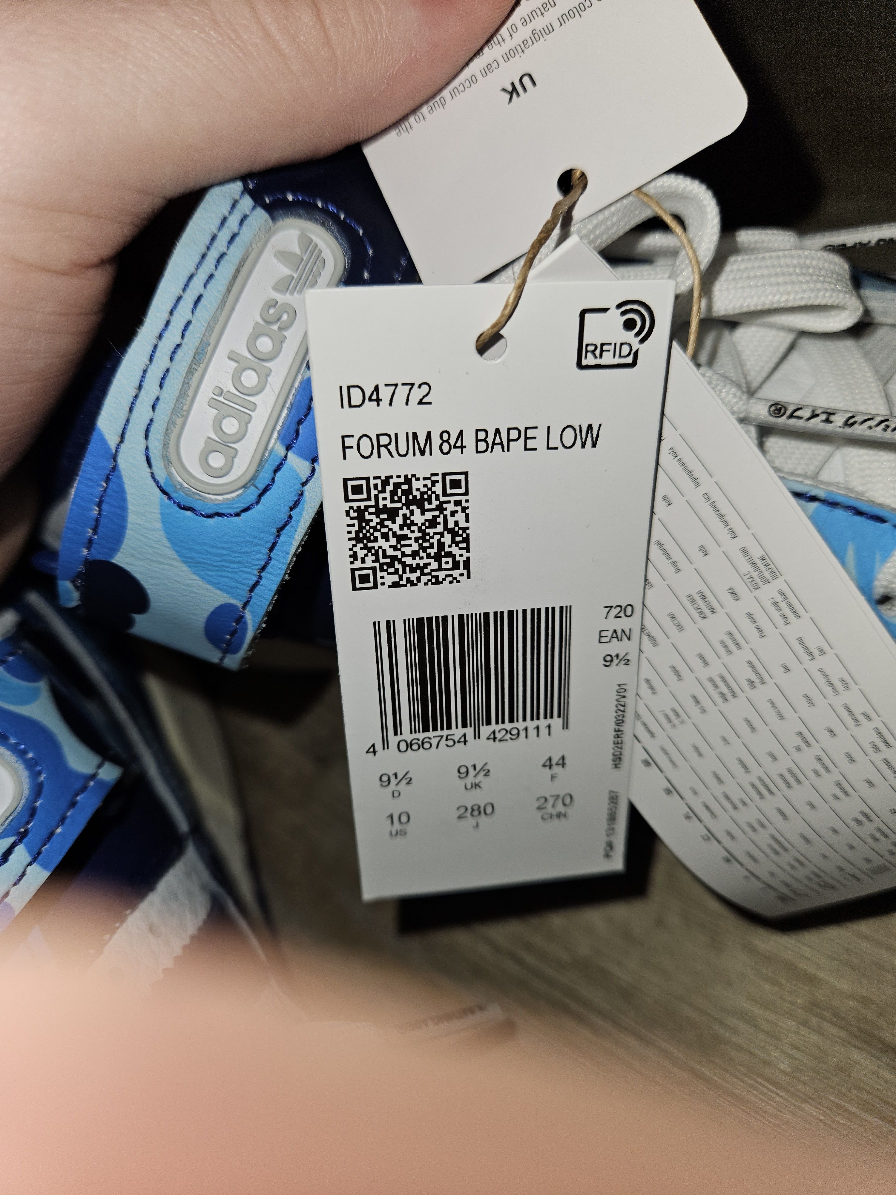 Adidas × Bape Bape x Adidas Forum Low 84 30th Anniversary Size US 11.5 / EU 44-45 - 6 Thumbnail