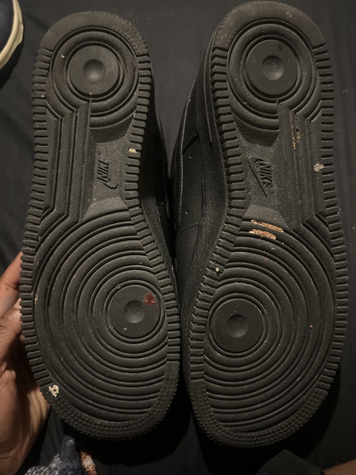 Nike Black Air Force 1s Size US 8.5 / EU 41-42 - 6 Thumbnail