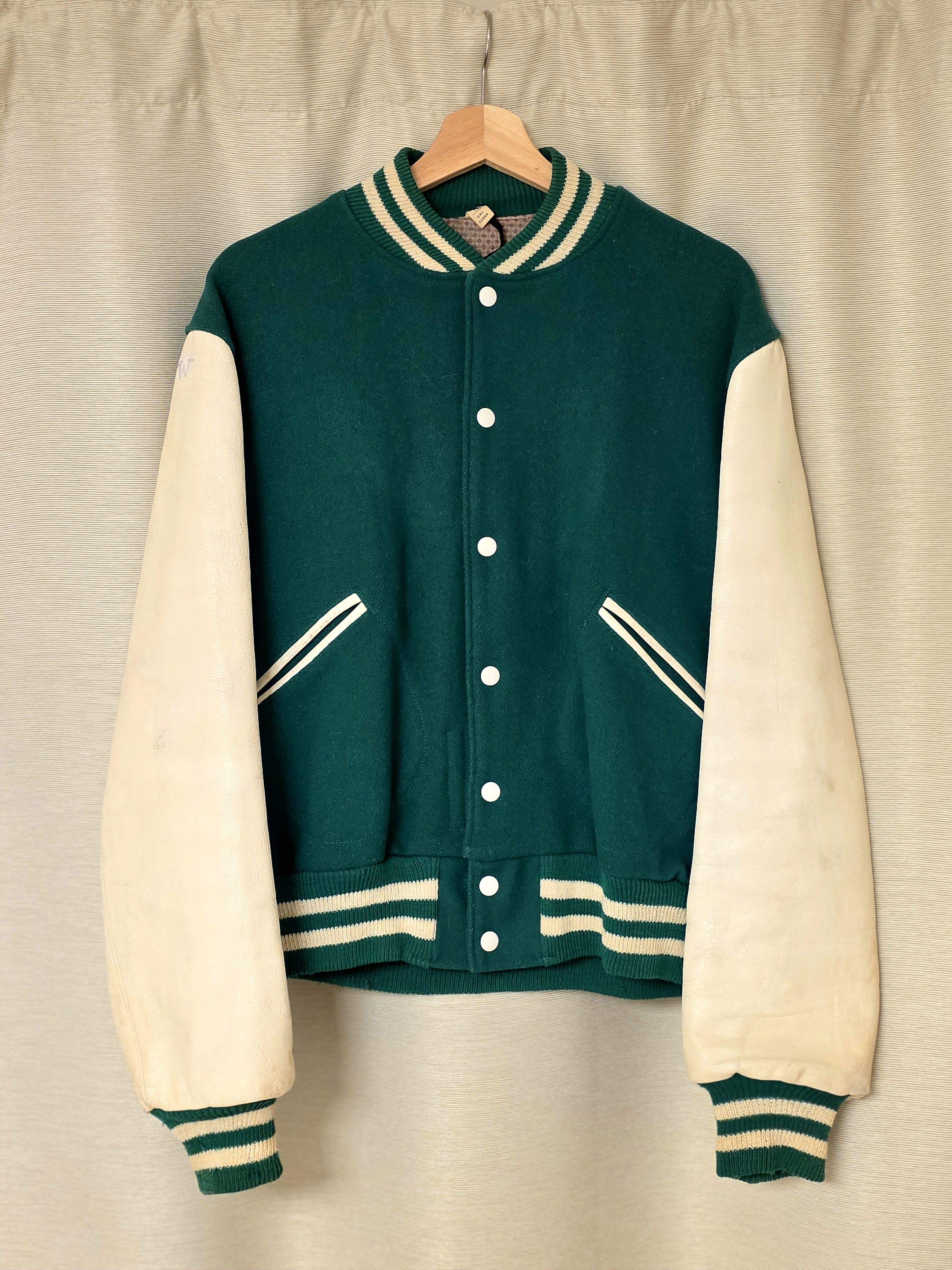 Other Vintage Butwin Varsity Jacket 42 Leather Sleeves Letterman Size US M / EU 48-50 / 2 - 1 Thumbnail