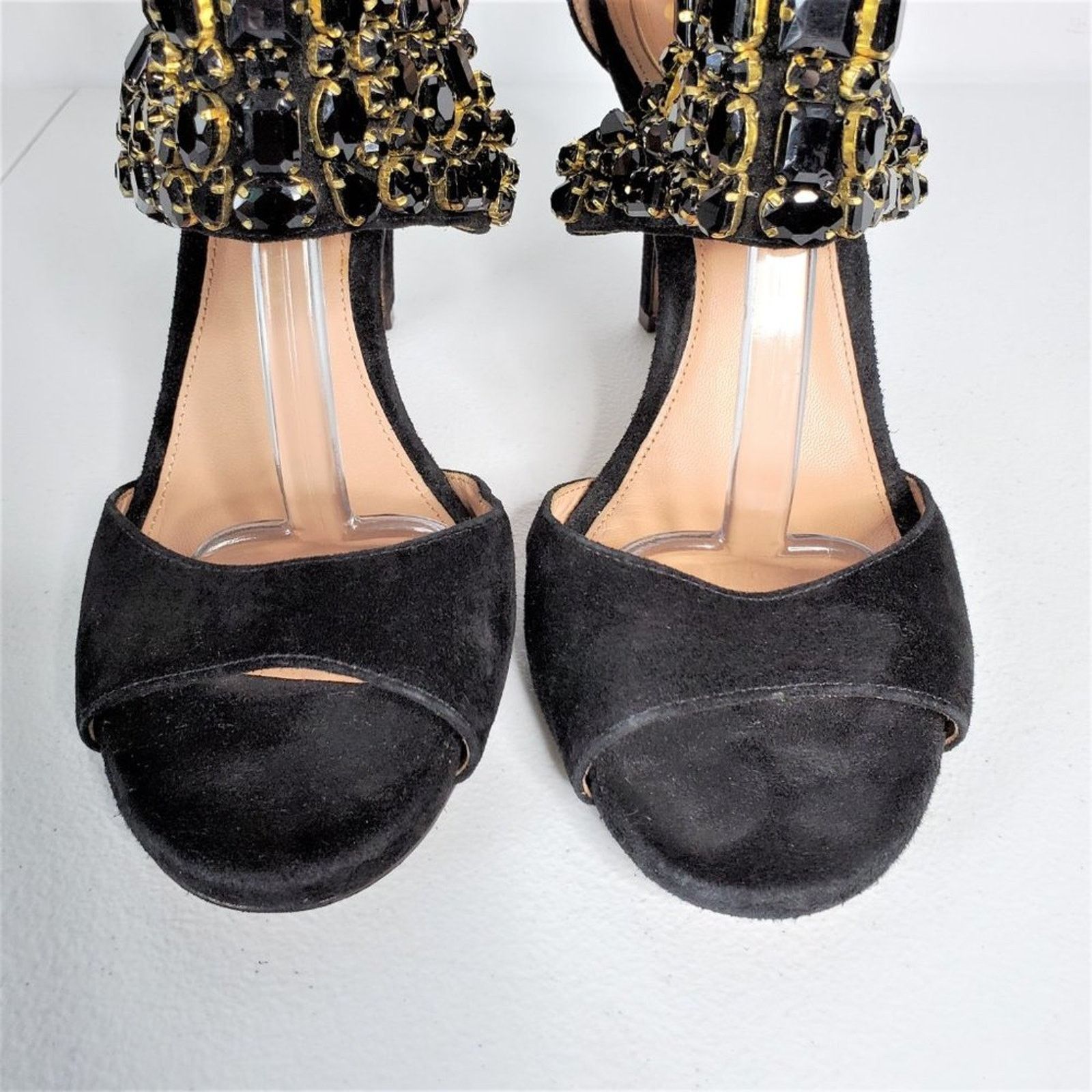 Vince Camuto VC Signature Suede Embellished Collar Zip Stiletto Heels 11M Size US 11 / IT 41 - 5 Thumbnail