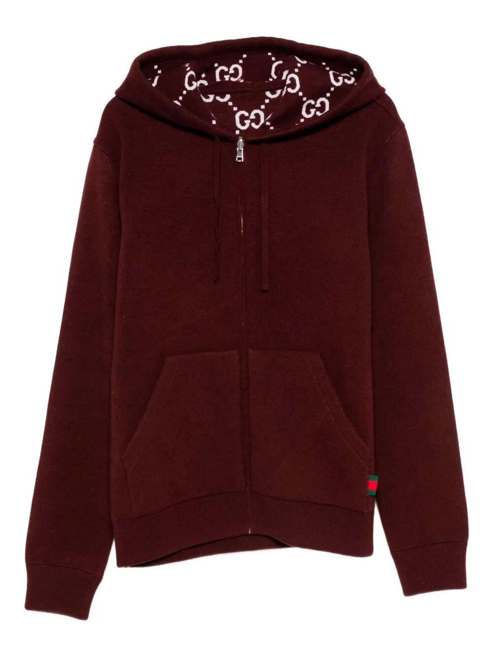 Gucci Reversible `GG` Wool Hooded Zip Jacket | Grailed