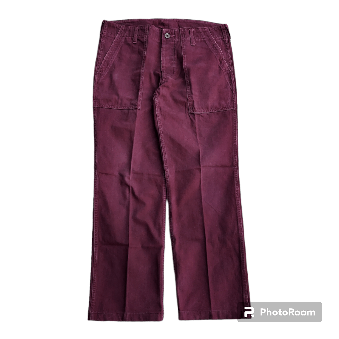 image of Vintage Red Dye Carpenter Pants in Maroon, Men's (Size 34)