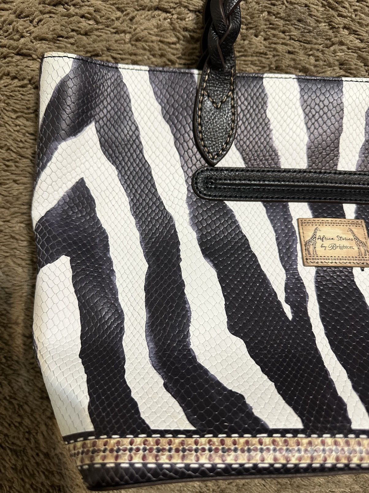 Brighton Vintage Brighton Africa stories “zebra print” purse Size ONE SIZE - 2 Thumbnail