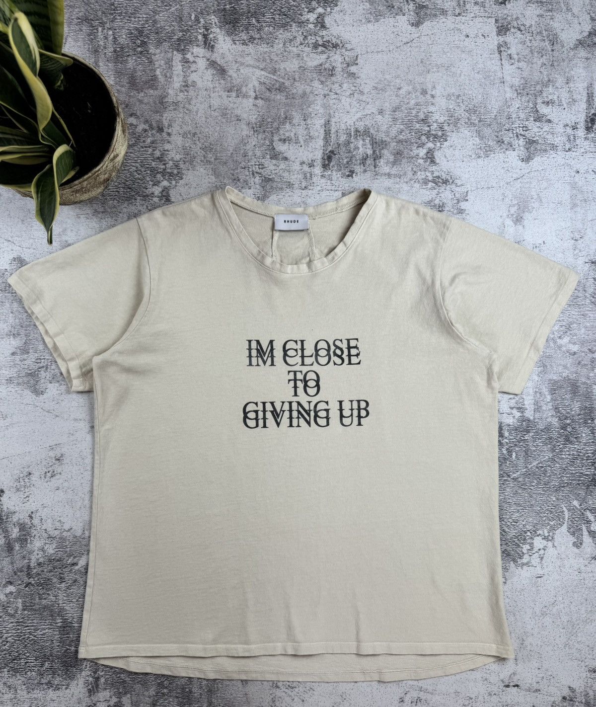 Rhude RHUDE I am Close to Giving Up Rap Hip Hop Jersey T Shirt Tee Size US M / EU 48-50 / 2 - 3 Thumbnail