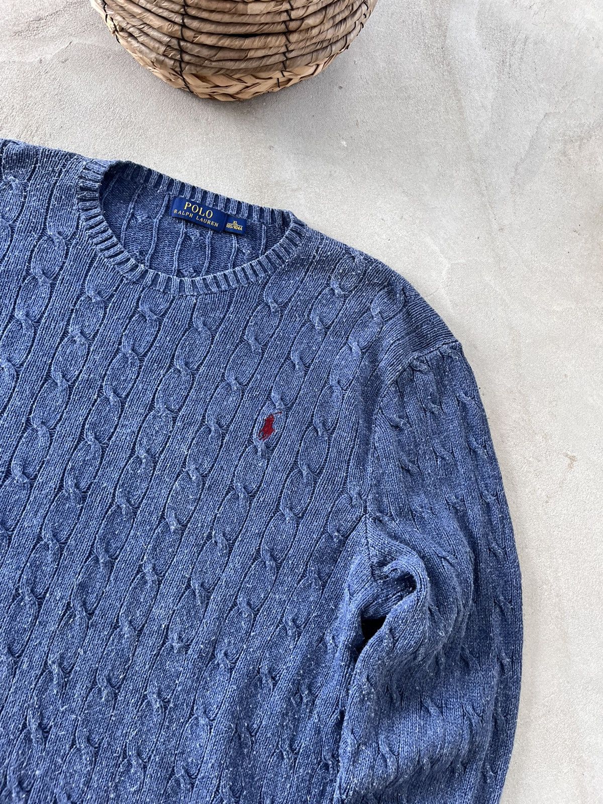 Polo Ralph Lauren Vintage Ralph Lauren Silk Knit Sweater Blue Small Logo Y2K Size US XL / EU 56 / 4 - 4 Thumbnail