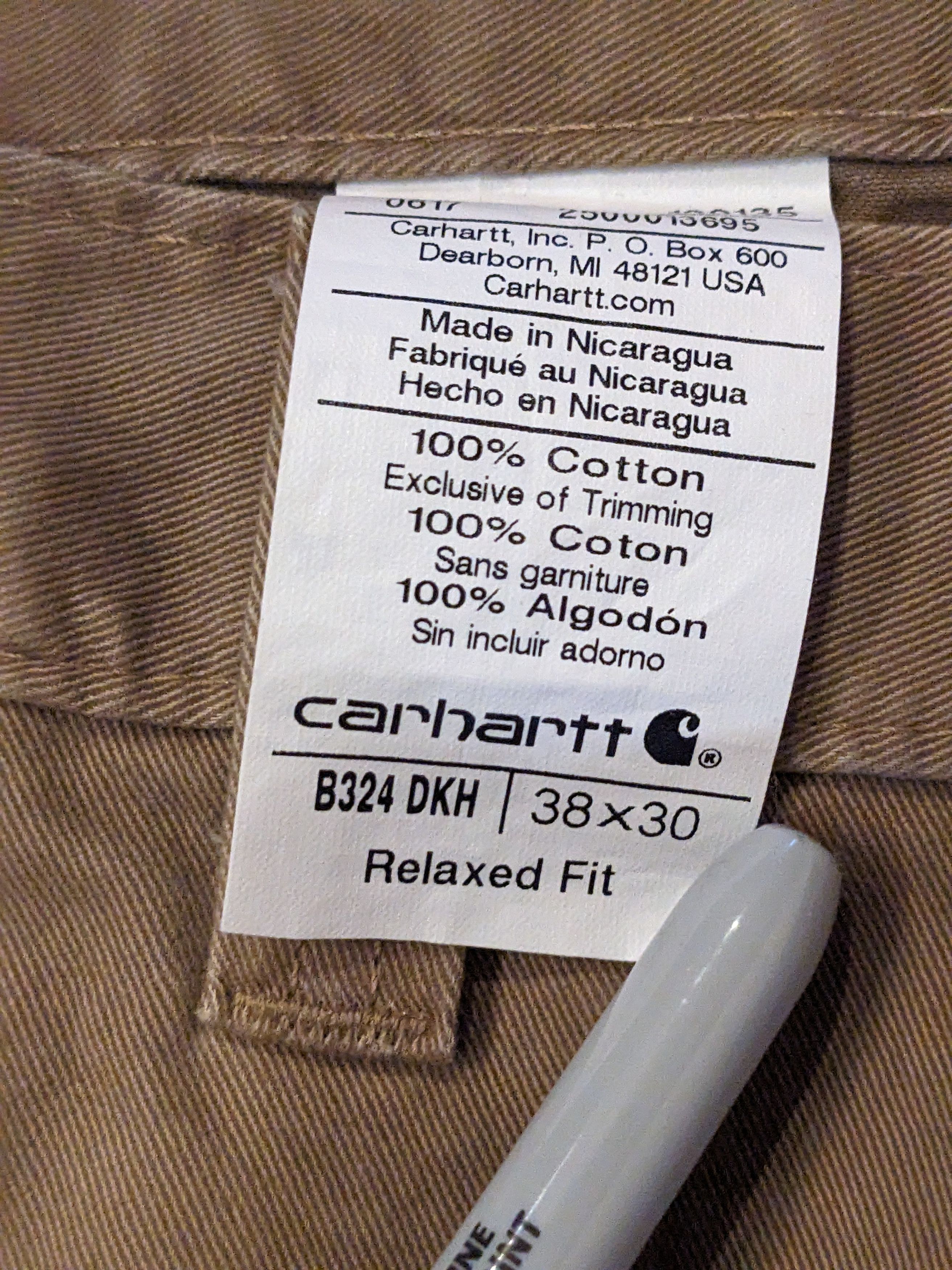 Carhartt × Vintage Vintage Carhartt B324 DKH 38 x 30 Relaxed Fit Cargo Pants Size US 38 / EU 54 - 4 Thumbnail