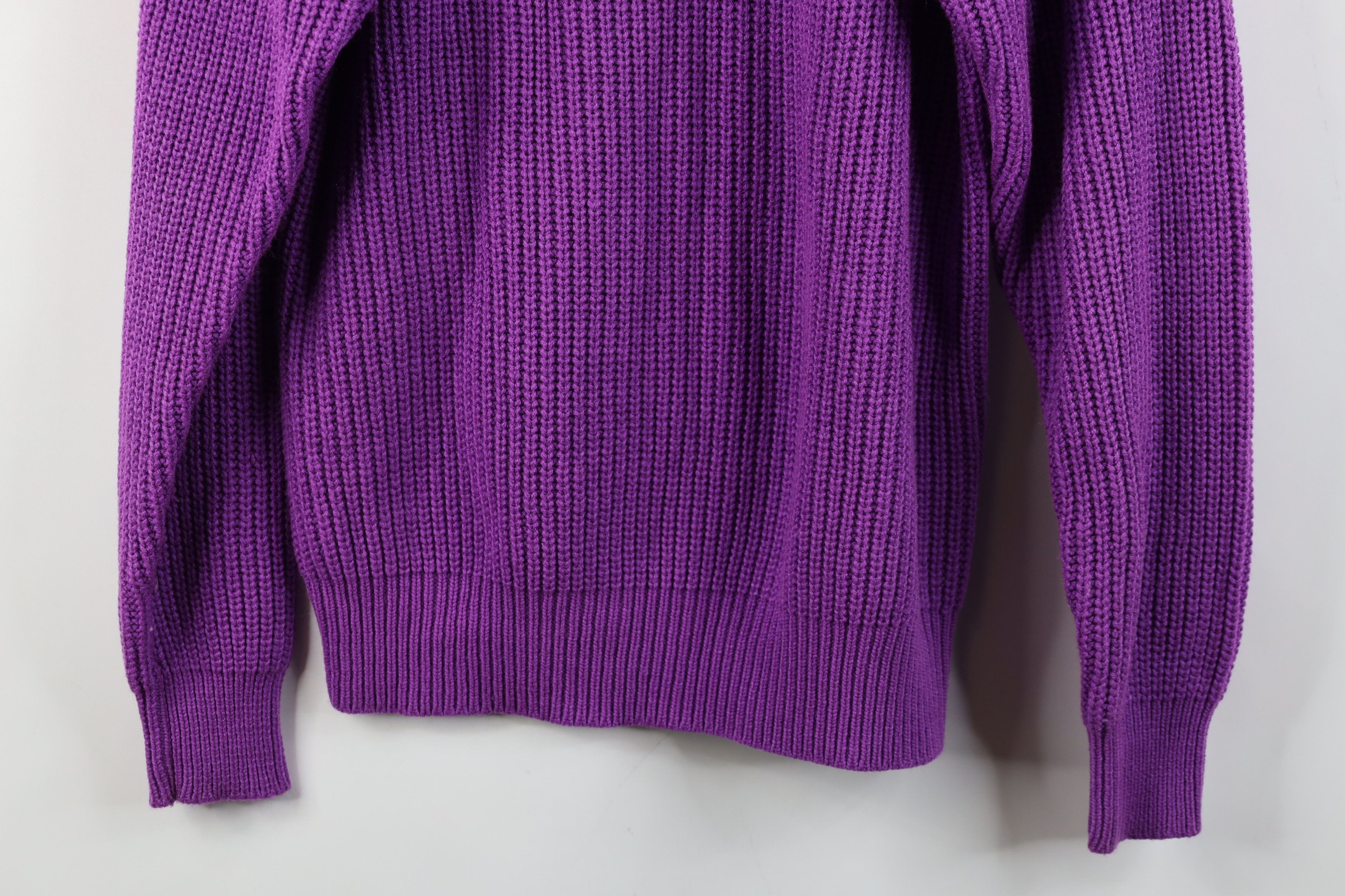 Vintage Vintage 90s Streetwear Blank Chunky Ribbed Knit Sweater Size L / US 10 / IT 46 - 12 Thumbnail