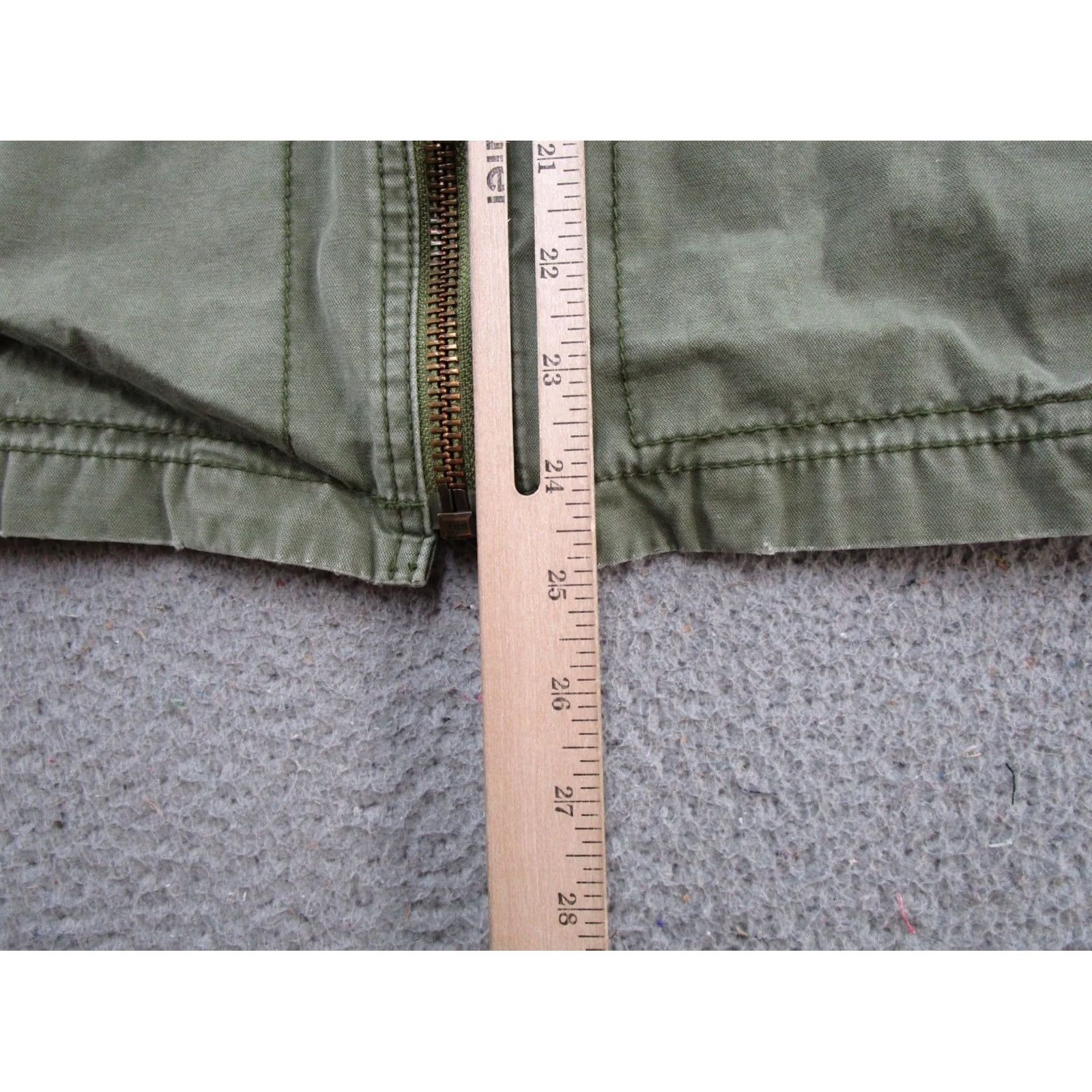 Madewell Madewell Military Style Utility Jacket Olive Green Full Zip Womens L Pockets Size L / US 10 / IT 46 - 6 Thumbnail
