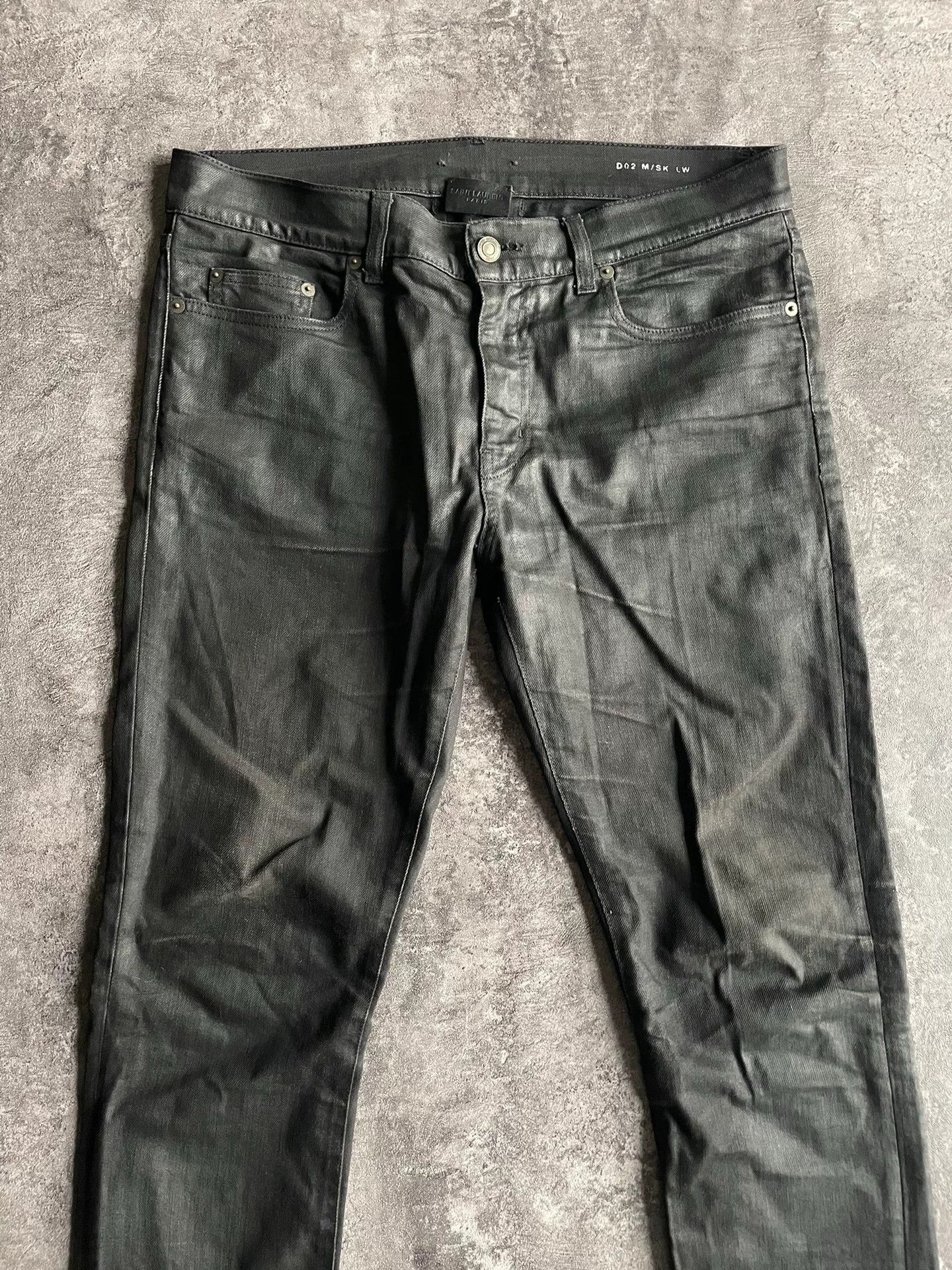 Saint Laurent Paris saint laurent black waxed skinny pants. Size US 31 - 3 Thumbnail