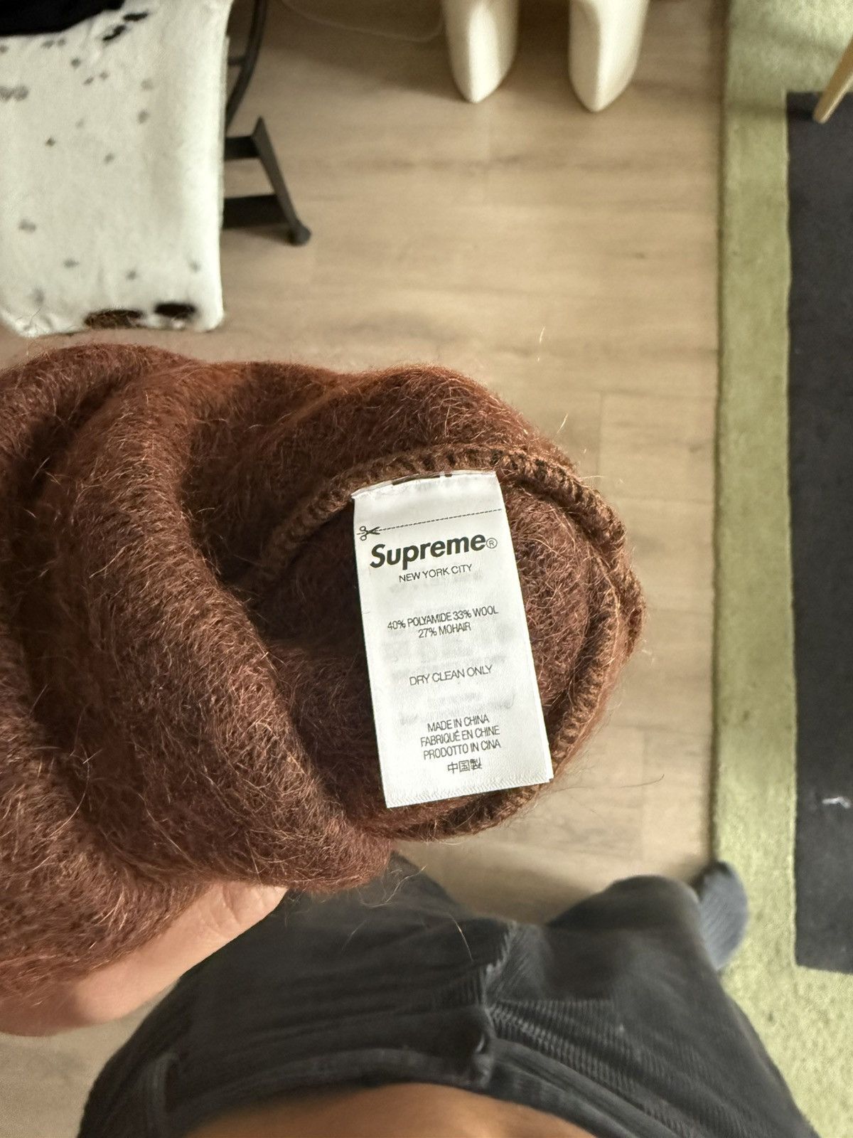 Supreme Supreme Brown Mohair Beanie Size ONE SIZE - 4 Thumbnail