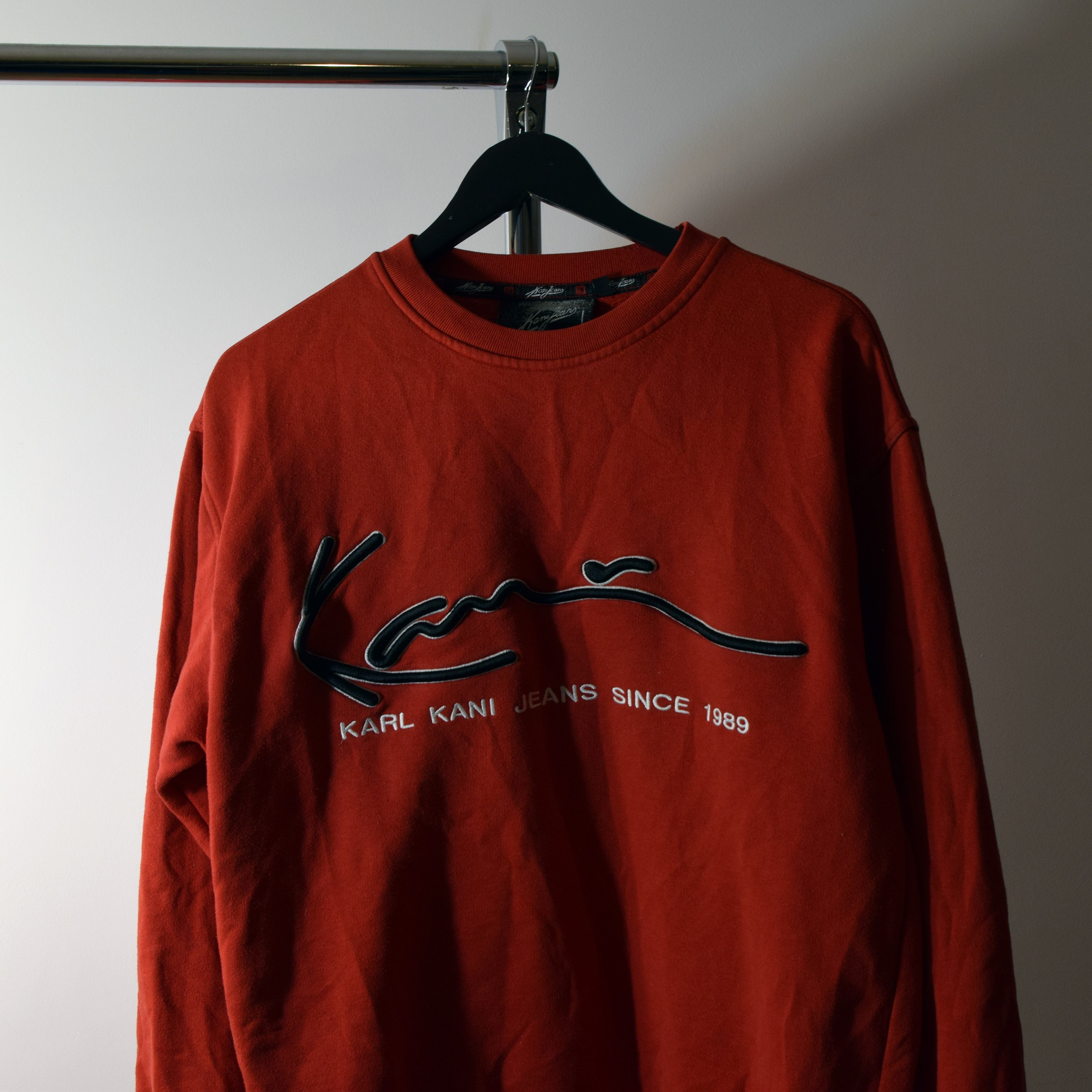 Karl Kani × Vintage Karl Kani Jeans Vintage red Crewneck Classic 90s 2Pac Size US L / EU 52-54 / 3 - 5 Thumbnail