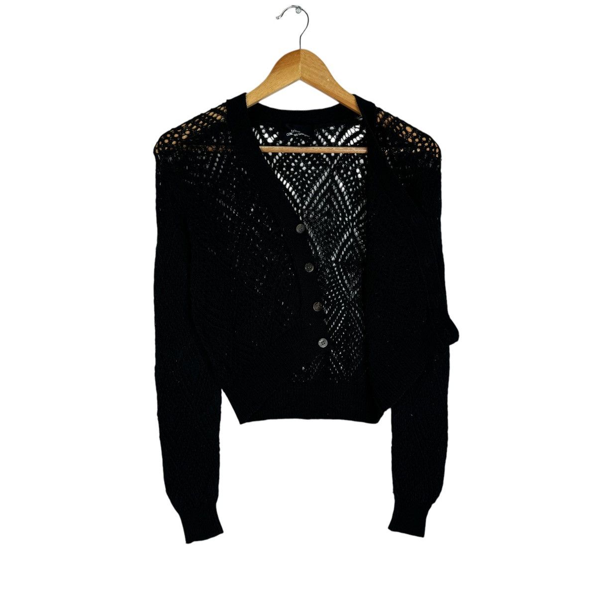Comme des Garcons ❄️CDG TRICOT FISHNET SS1988 CROPPED JACKET Size S / US 4 / IT 40 - 5 Thumbnail