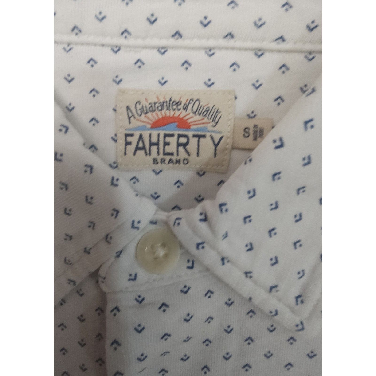 Faherty Faherty Mens Sunwashed Knit Short Sleeve Button Up Pockets S Size US S / EU 44-46 / 1 - 3 Thumbnail