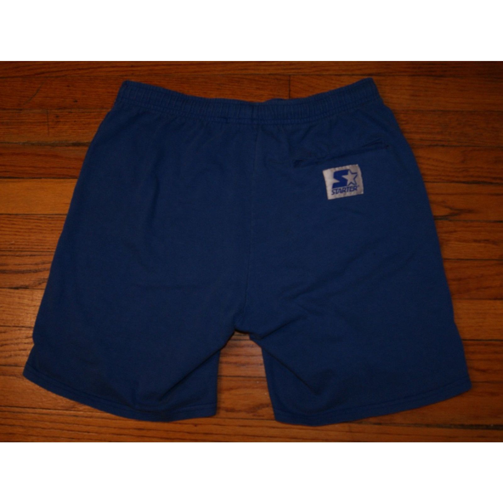 Starter VTG STARTER Blue Small Sweat Shorts USA Made Drawstring RARE Size US 30 / EU 46 - 5 Thumbnail