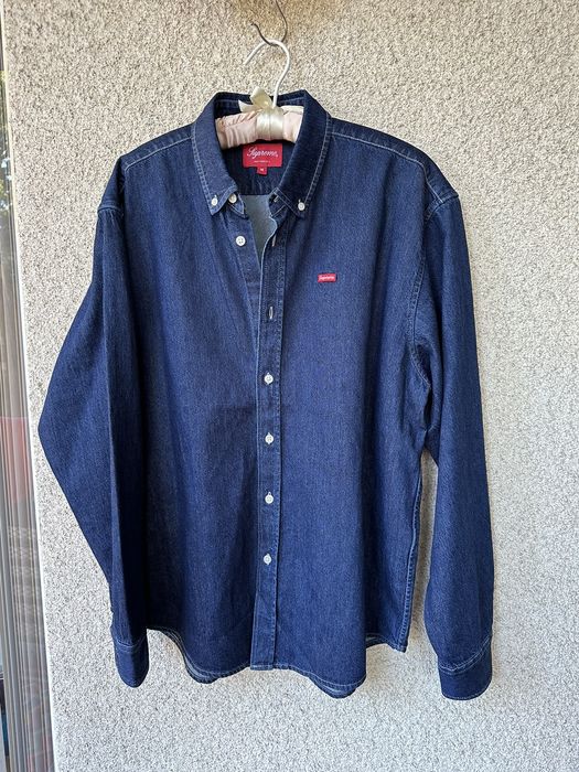 Supreme Supreme Box Logo Denim Shirt | Grailed