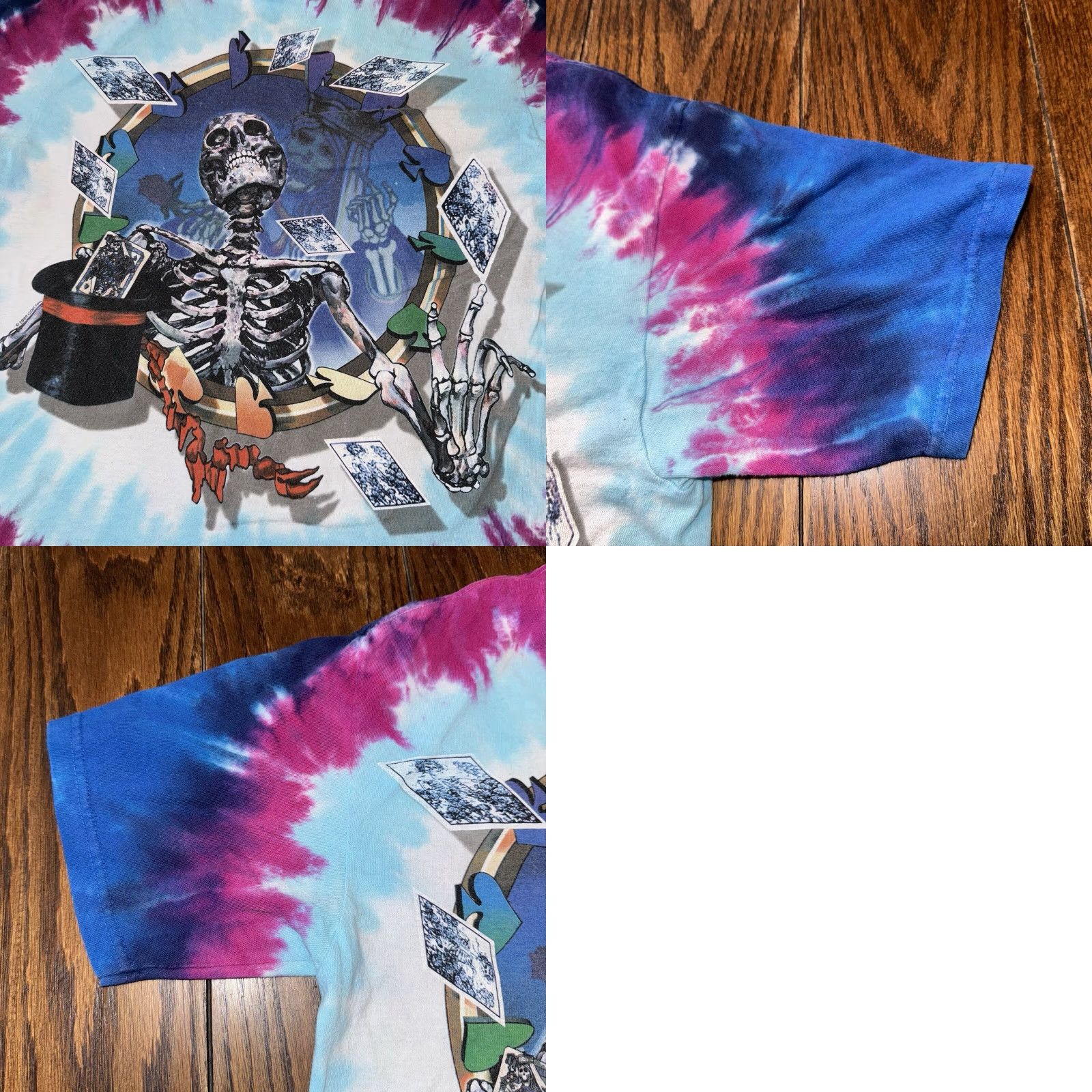 Liquid Blue VINTAGE Grateful Dead Queen of Spades Magician Liquid Blue T Shirt Small Mens 90s Blue Cotton Short Sleeve Crew Neck Graphic Print 1999 Size US S / EU 44-46 / 1 - 8 Thumbnail