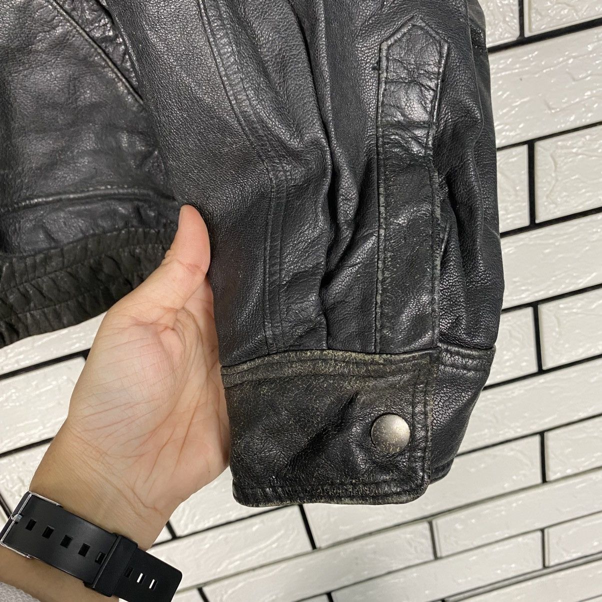 Japanese Brand 📌Vintage Fly Leather Jacket Blanket Gynreo Issey Miyake Size US M / EU 48-50 / 2 - 16 Thumbnail
