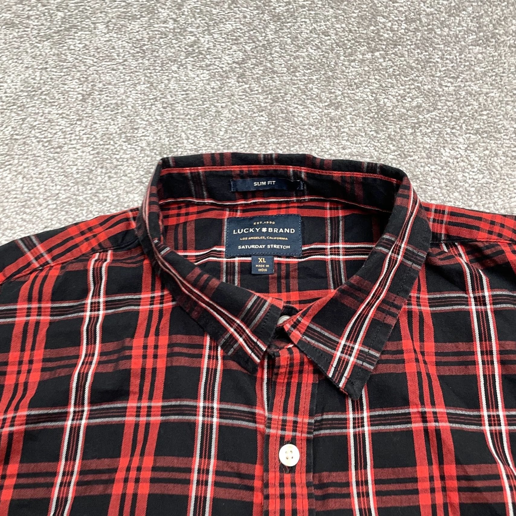 Lucky Brand LUCKY BRAND Slim Fit Button-Up Shirt Mens XL Multicolor Plaid Casual Top Size US XL / EU 56 / 4 - 3 Thumbnail