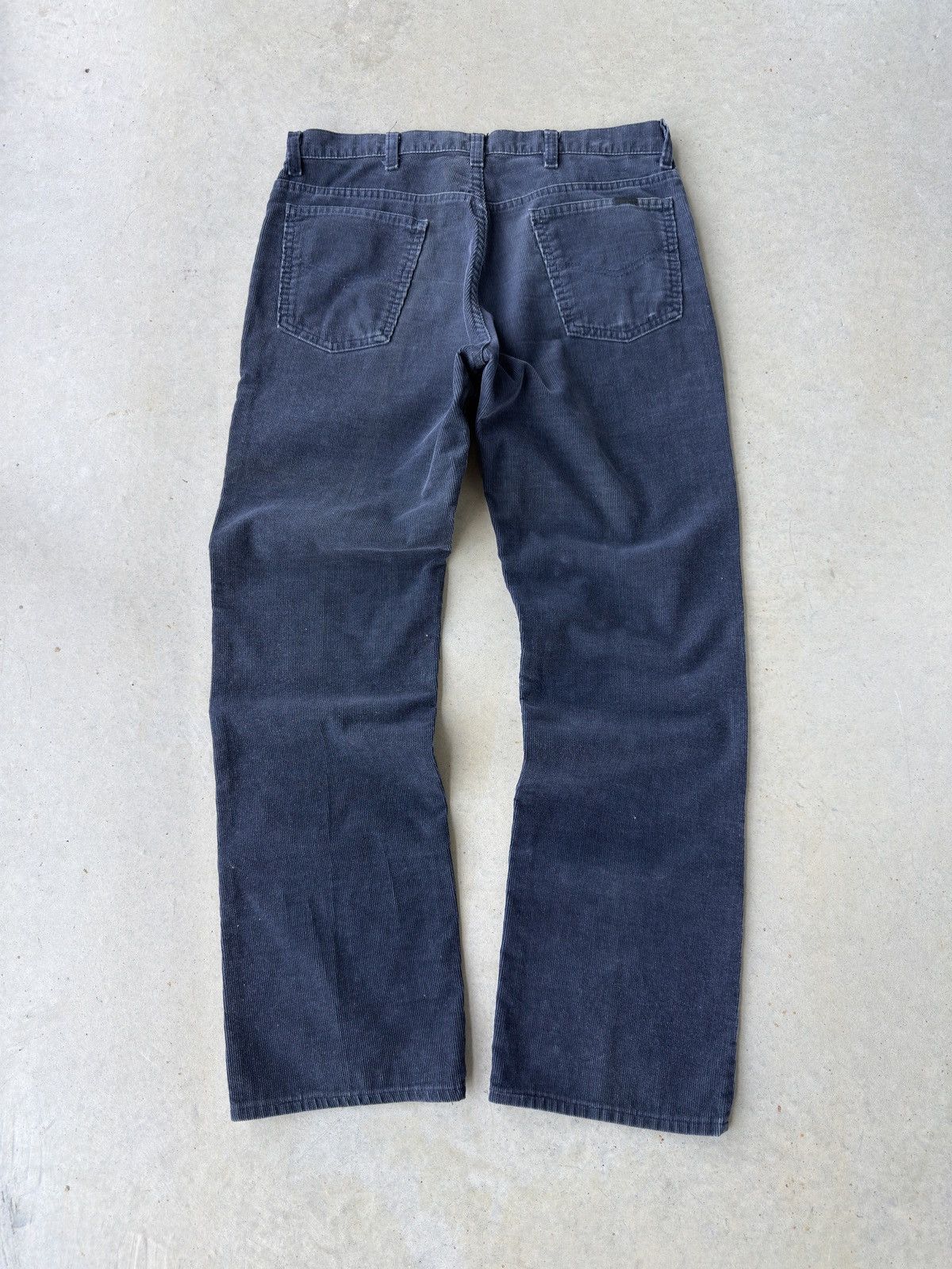 Vintage Vintage 90s Roebucks Navy Blue Corduroy Loose Fit Pants Size US 34 / EU 50 - 1 Thumbnail