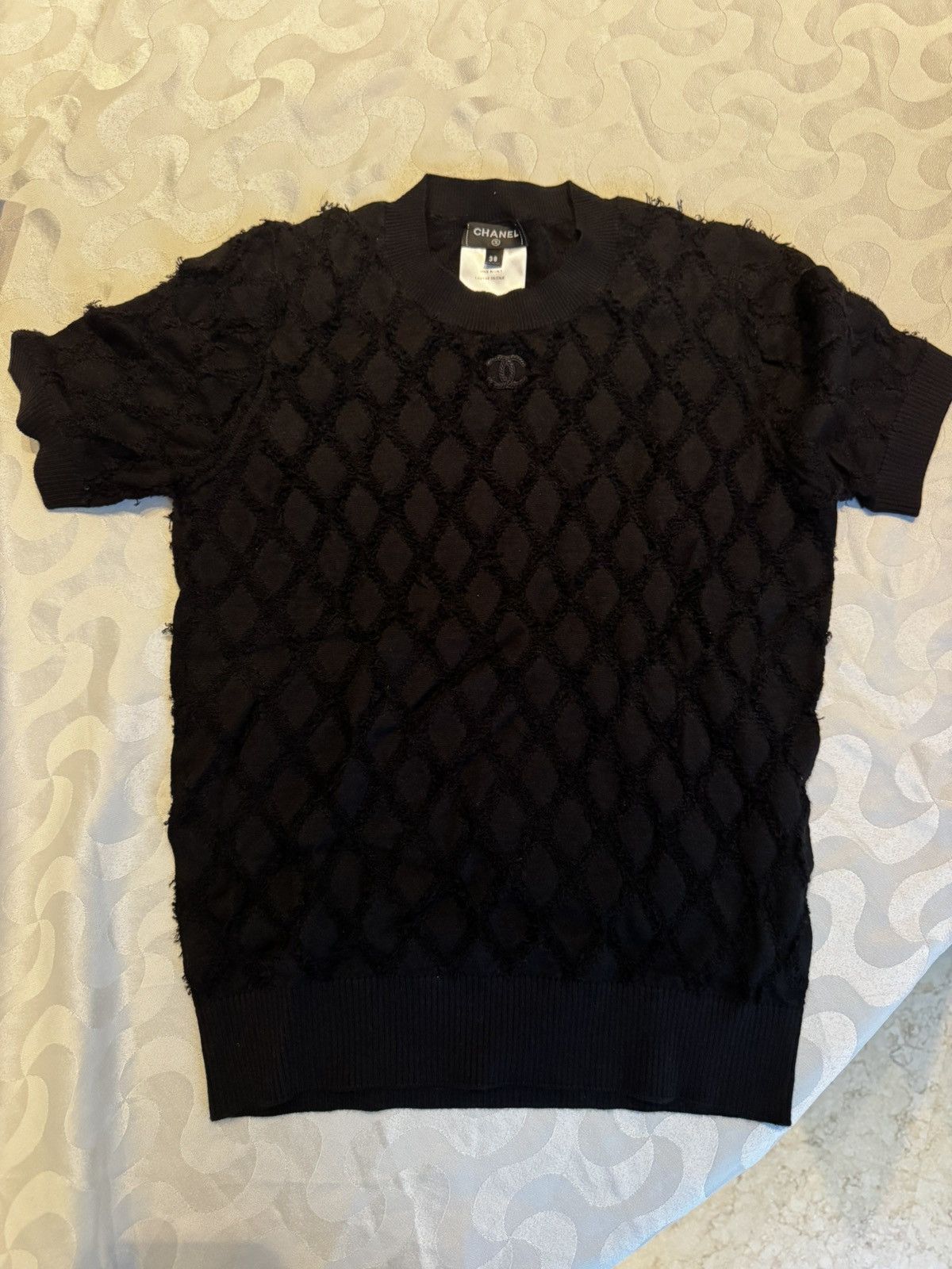 Chanel Chanel quilted cashmere CC logo top Size XS / US 0-2 / IT 36-38 - 4 Thumbnail
