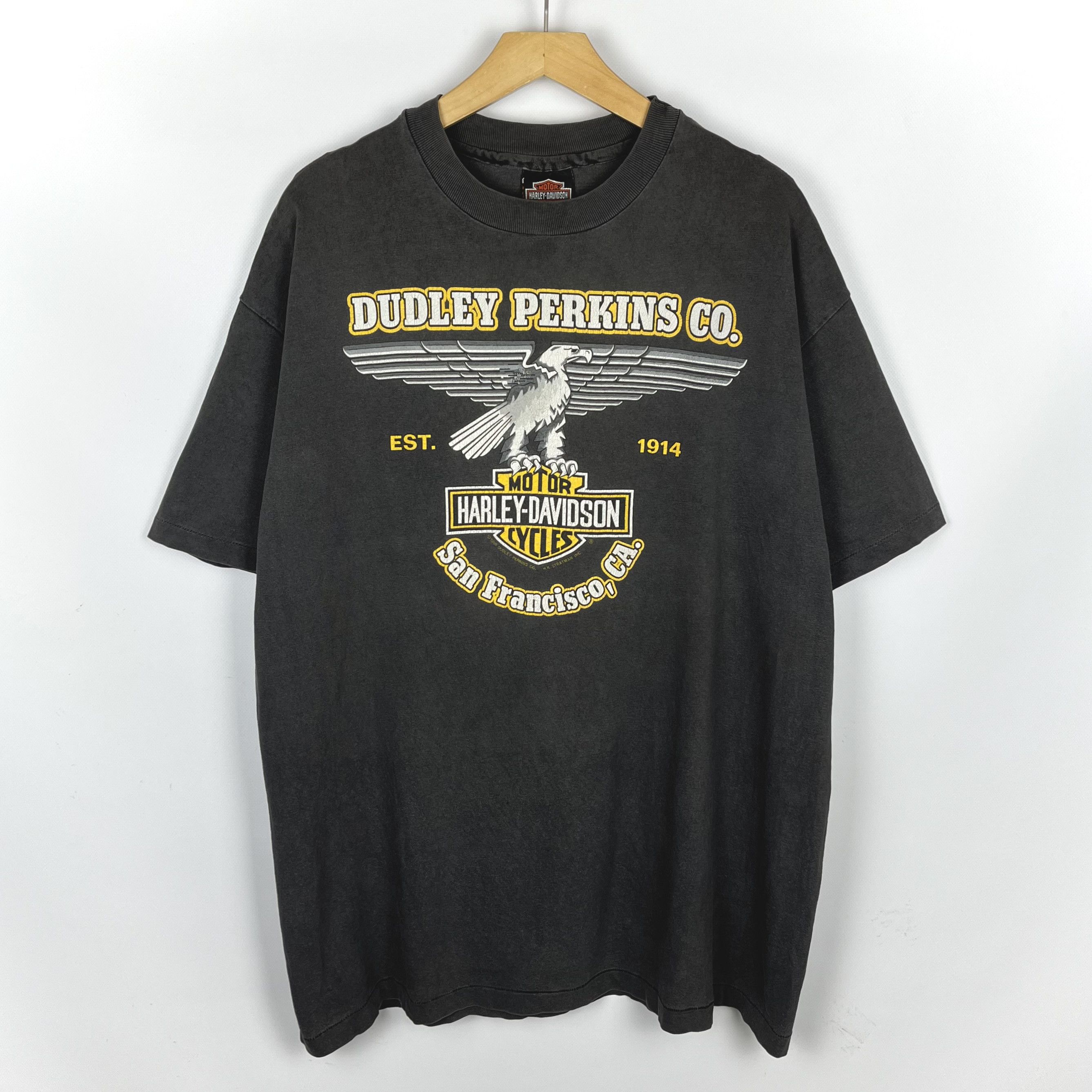 Harley Davidson Vintage Harley Davidson Dudley Perkins Co. T Shirt 1989 Size US XL / EU 56 / 4 - 1 Thumbnail