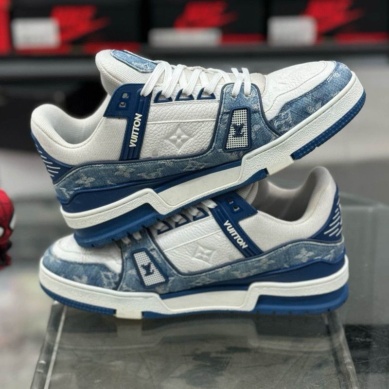 Louis Vuitton Louis Vuitton Denim Low-Top Fashion Sneakers -2508 Size US 8.5 / EU 41-42 - 7 Thumbnail