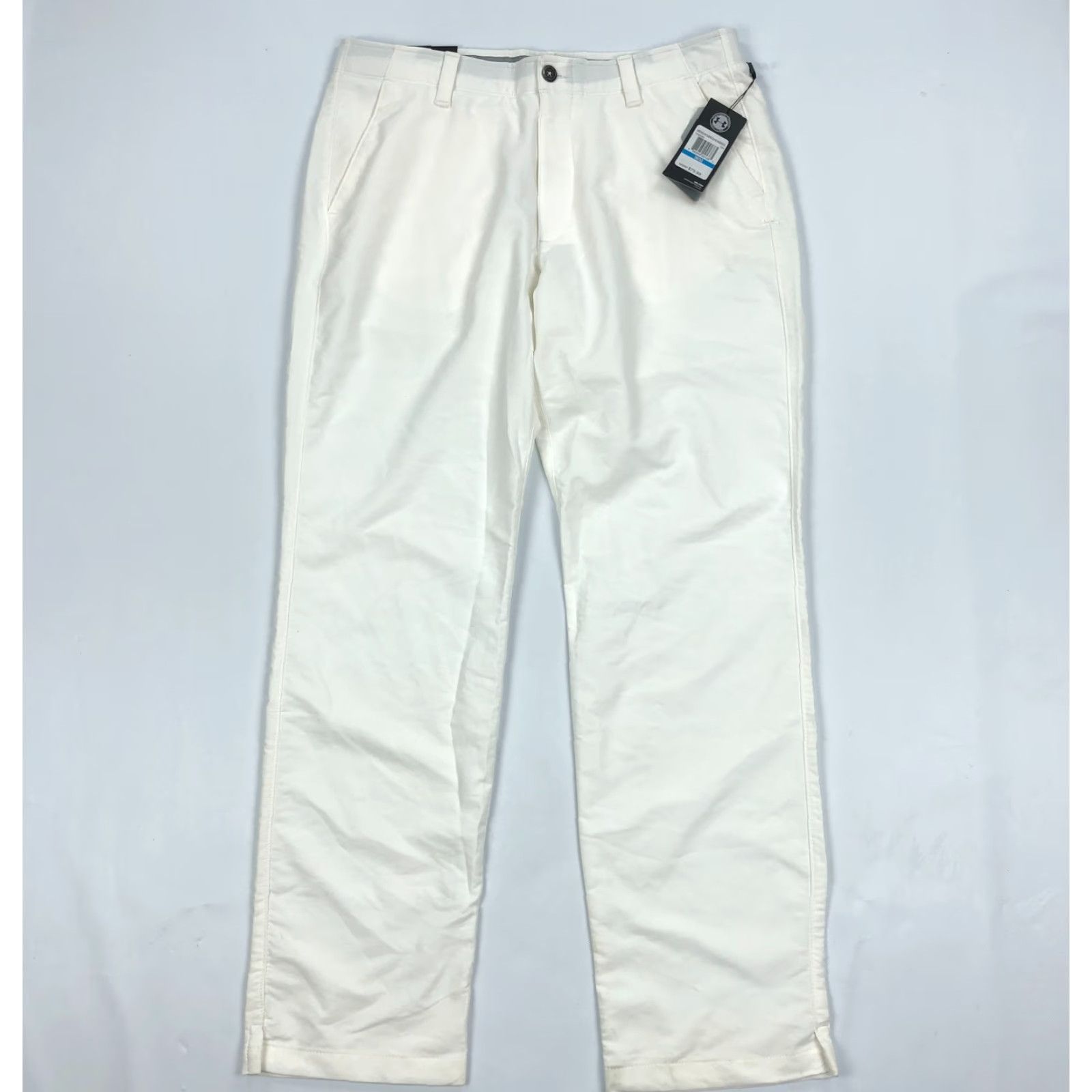 Under Armour Under Armour Men's Pants 36x32 Straight Flat Front Golf NWT White Pockets (Casual, Golf) Size US 36 / EU 52 - 2 Thumbnail