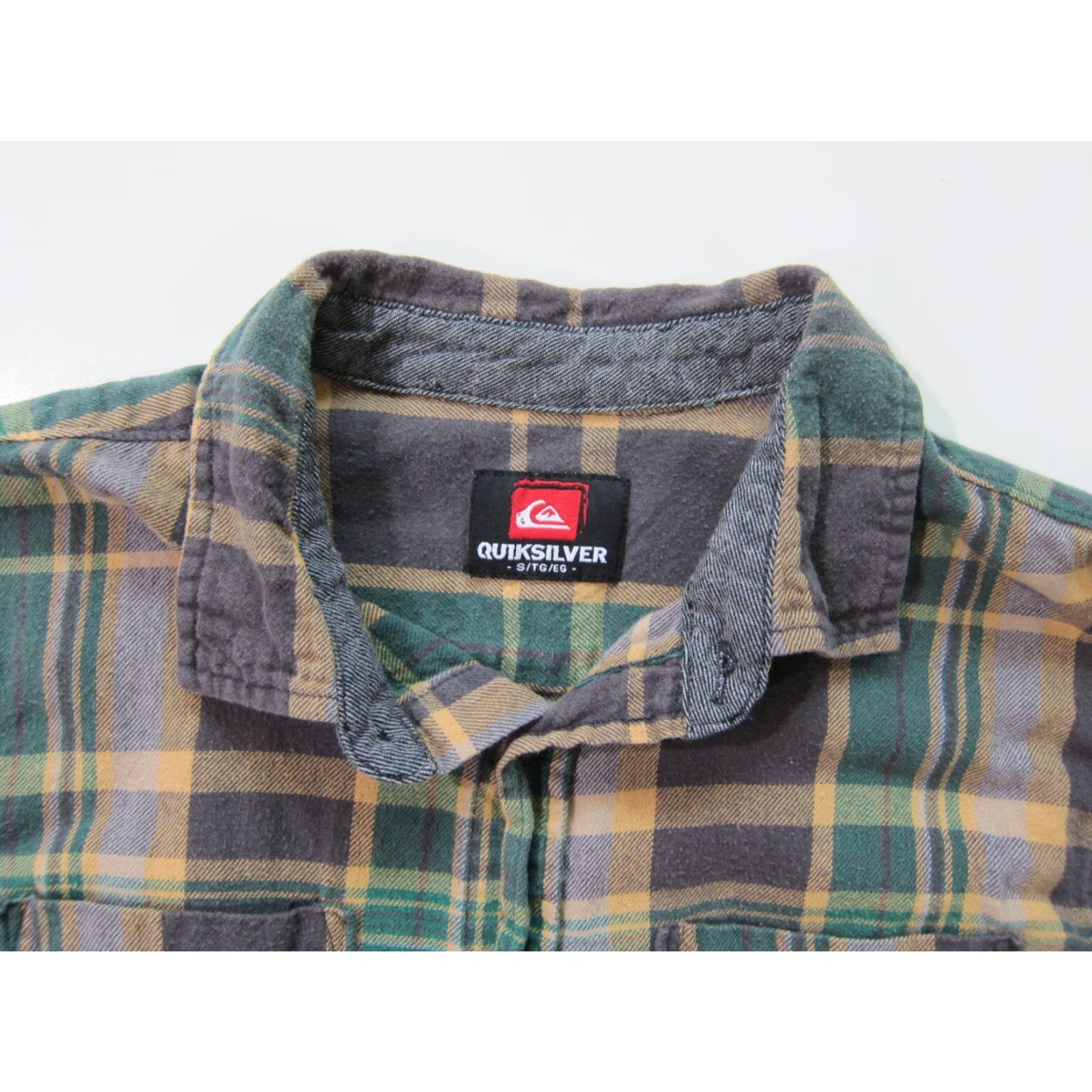 Quiksilver Quiksilver 100% Cotton Green Plaid Flannel Long Sleeve Shirt Men Small Size US S / EU 44-46 / 1 - 3 Thumbnail