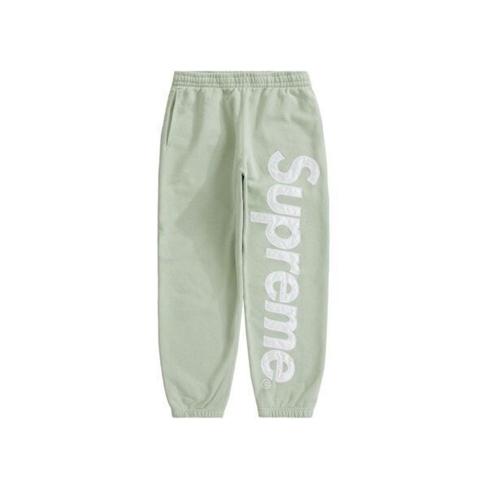 Supreme Supreme Satin Applique Sweatpant Mint Sz XL | Grailed