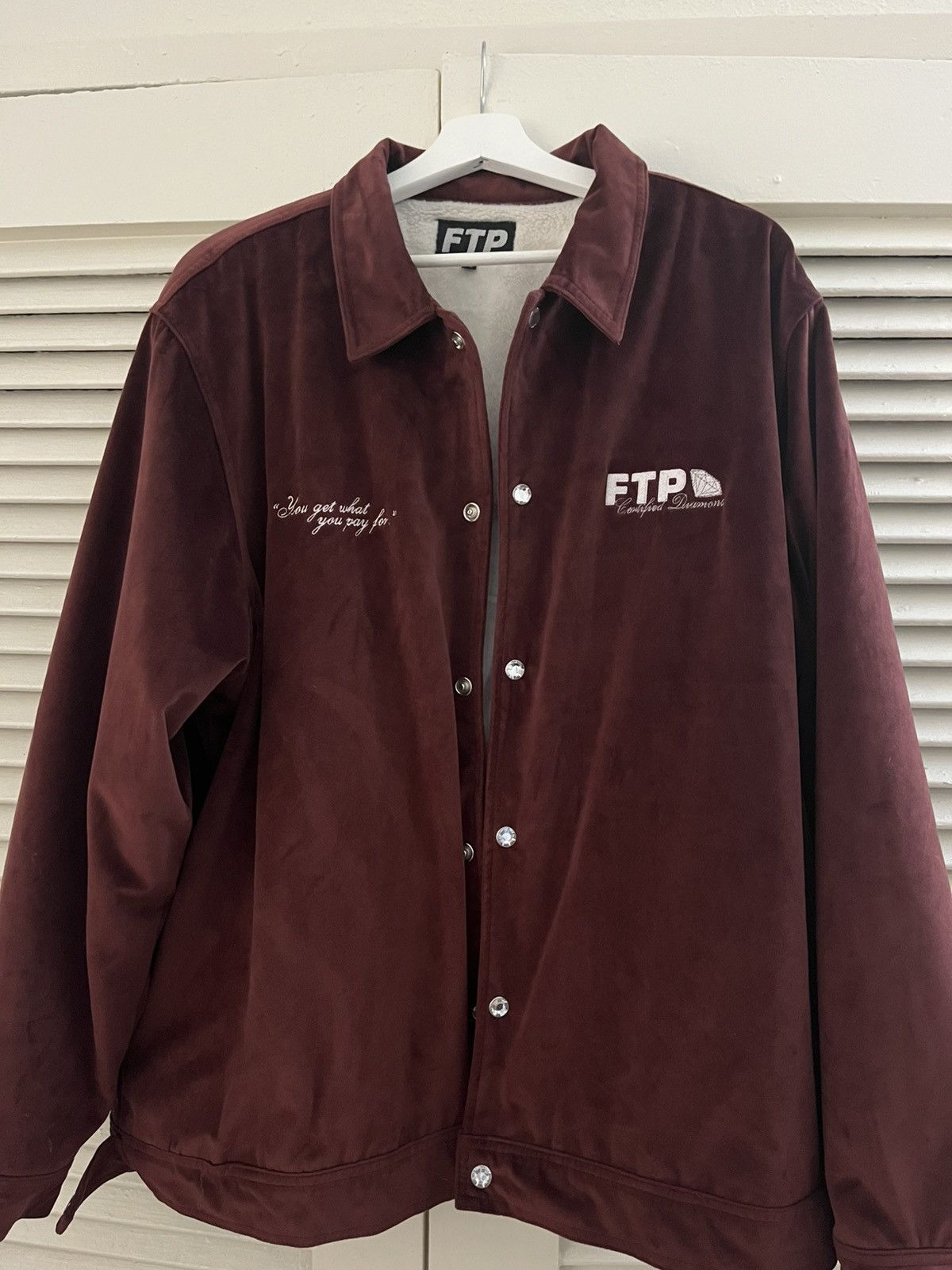 Fuck The Population FTP Maroon Coach Diamond Dealer Jacket Size US XL / EU 56 / 4 - 1 Thumbnail
