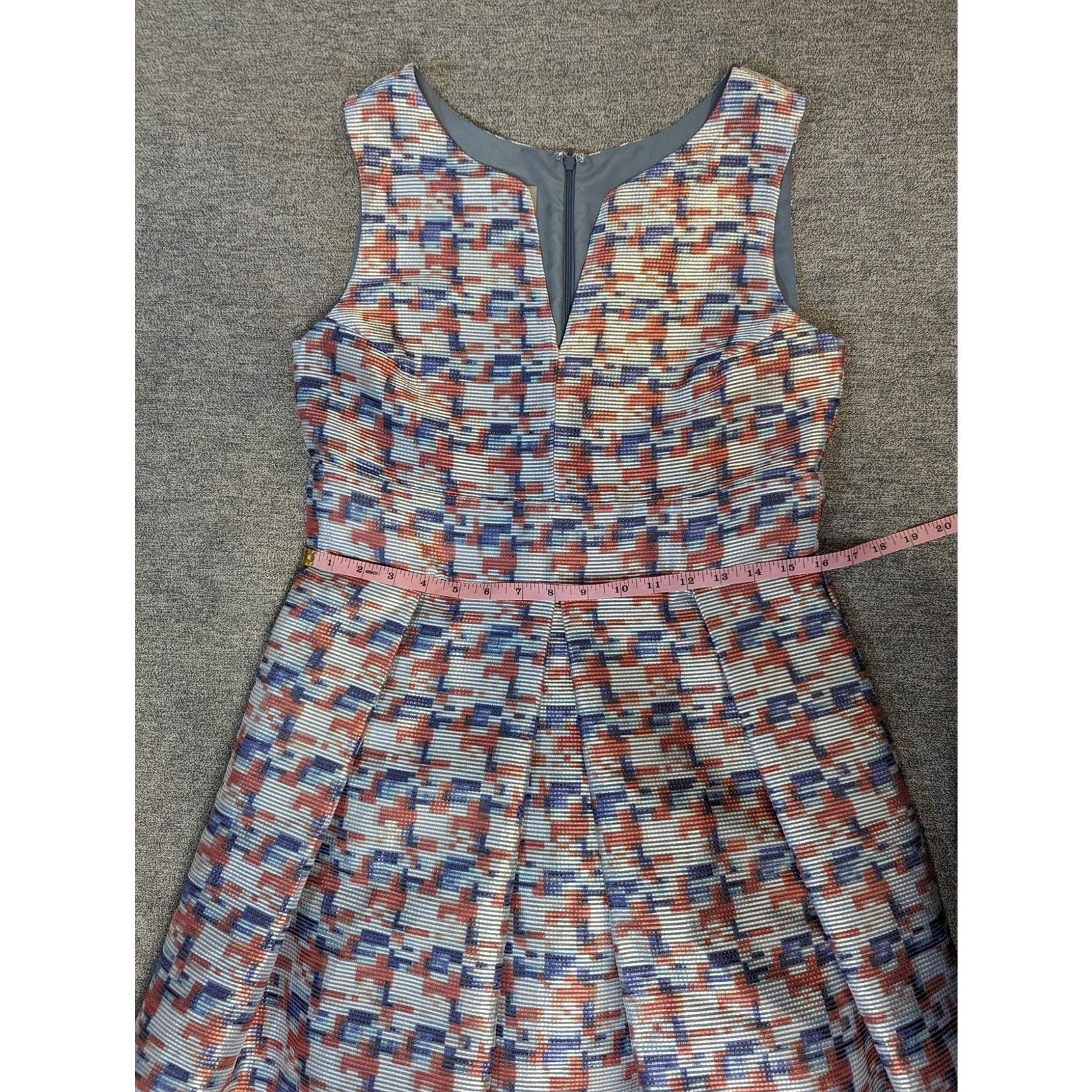 Armani Collezioni houndstooth tweed sleeveless sz 6 red white blue dress Size M / US 6-8 / IT 42-44 - 16 Thumbnail