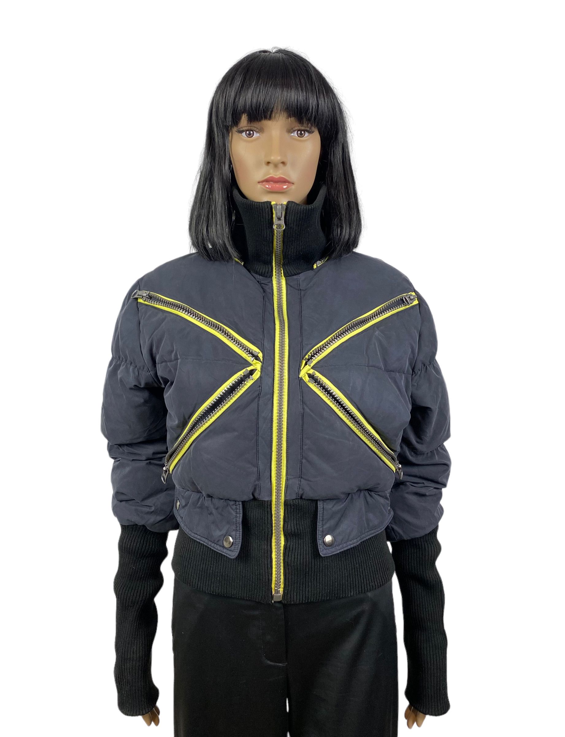 Designer DAITE Y2K ZIPERS Down Jacket bomber size 14 Size L / US 10 / IT 46 - 2 Thumbnail