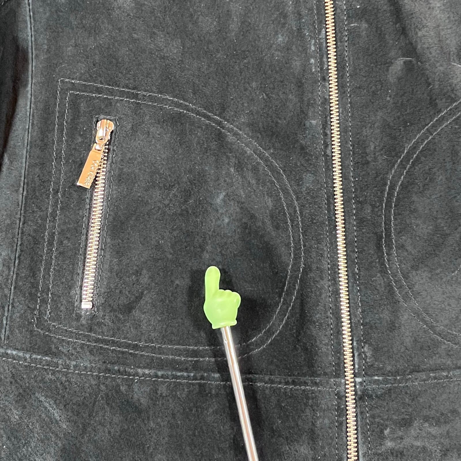 Other Bernardo Collection Black Suede Leather Full Zip Coat Jacket Size M / US 6-8 / IT 42-44 - 5 Thumbnail