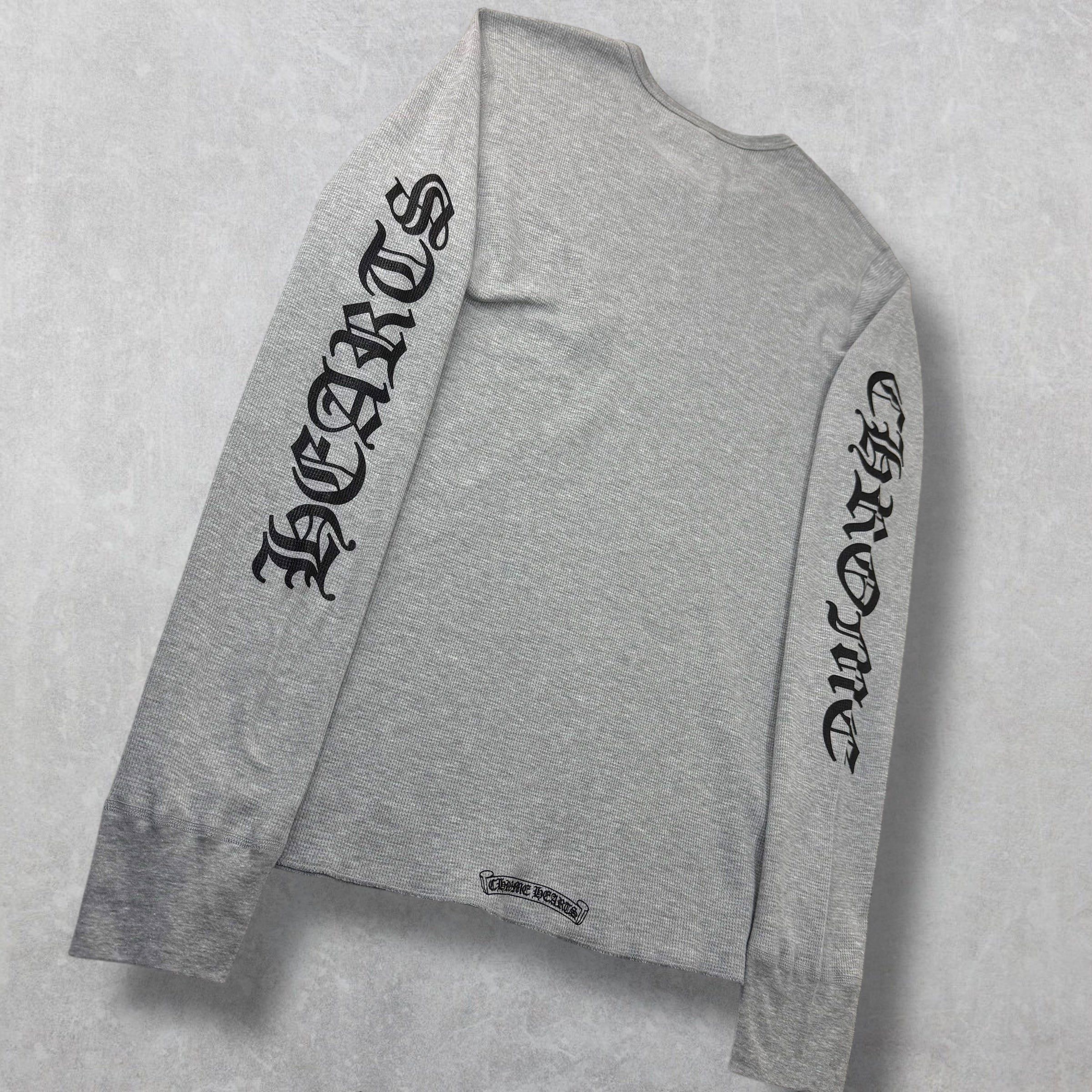 Chrome Hearts Chrome Hearts Scroll Logo Grey Thermal L/S Tee XL Size US XL / EU 56 / 4 - 4 Thumbnail
