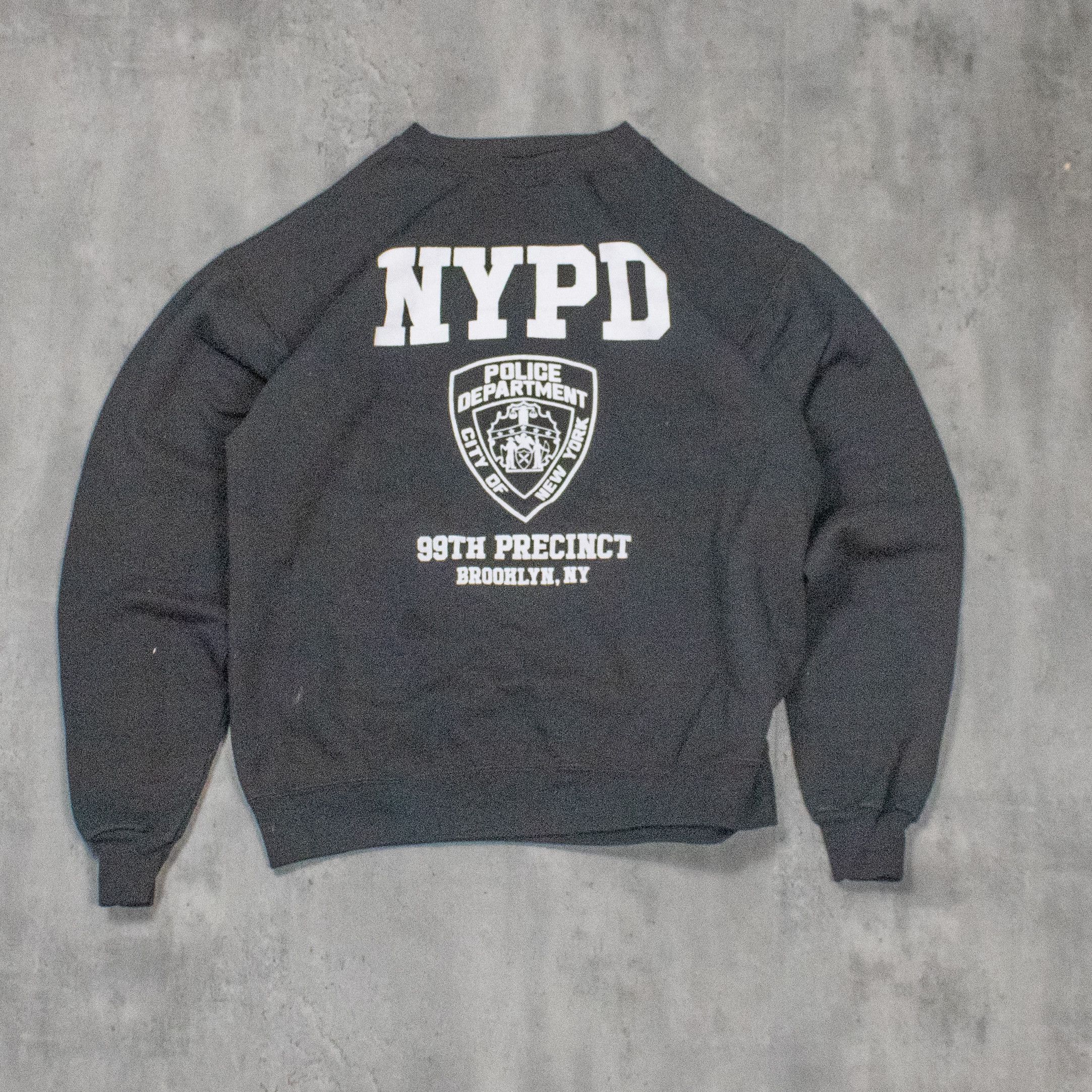 Other Hanes NYPD New York Brooklyn Black Boxy Crewneck Sweater Size US L / EU 52-54 / 3 - 3 Thumbnail
