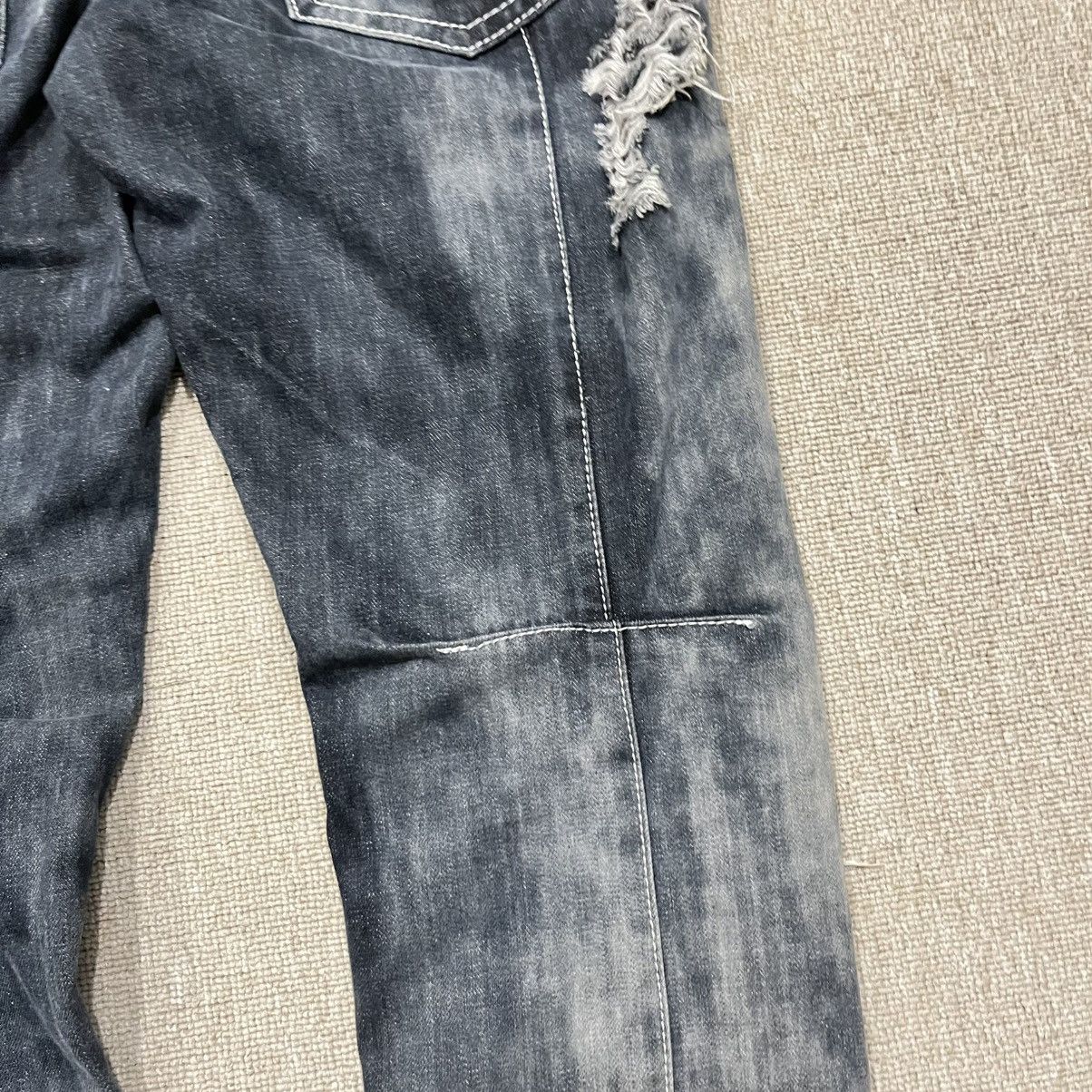Hysteric Glamour BI Jeans - Skull Destroyed Studed Mud Wash Skinny Jeans Size US 32 / EU 48 - 17 Thumbnail