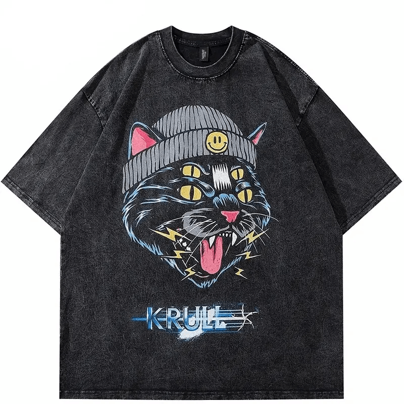 Japanese Brand 80s Cartoon Design Face Oversized Printed Vintage T Shirt Size US M / EU 48-50 / 2 - 1 Thumbnail