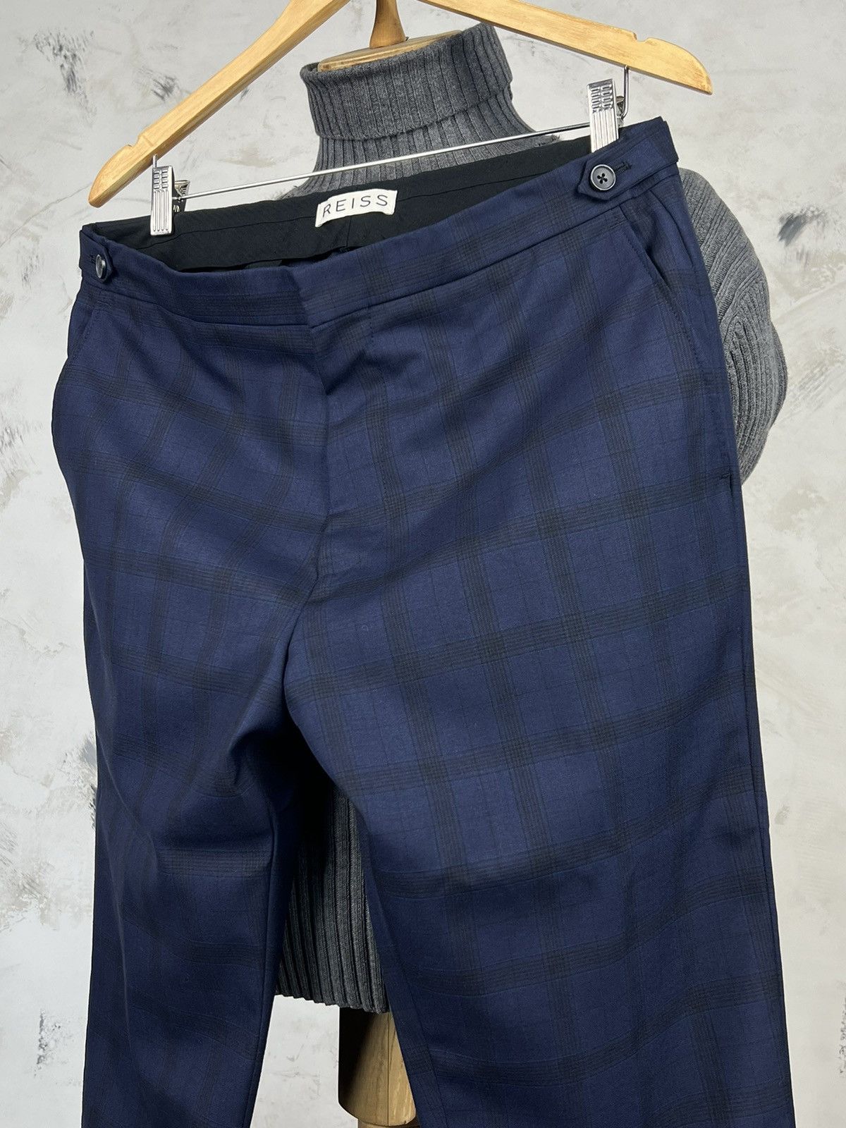 Reiss Reiss Three Piece Check Suit Jacket Vest Trousers Size S - M Size 40R - 14 Thumbnail