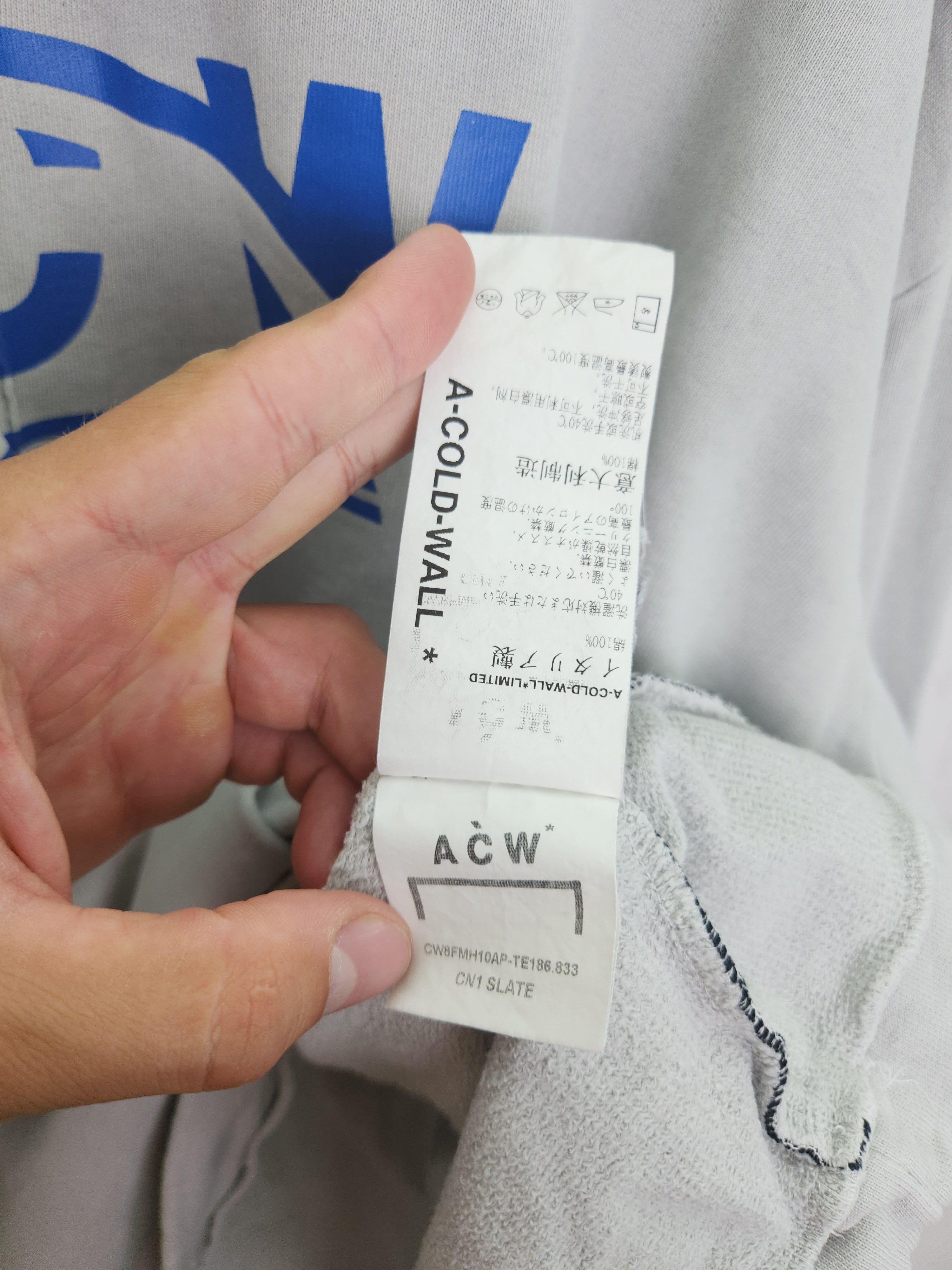 A-COLD-WALL* ACW A cold wall gray long sleeve sweashirt logo Size US L / EU 52-54 / 3 - 11 Thumbnail