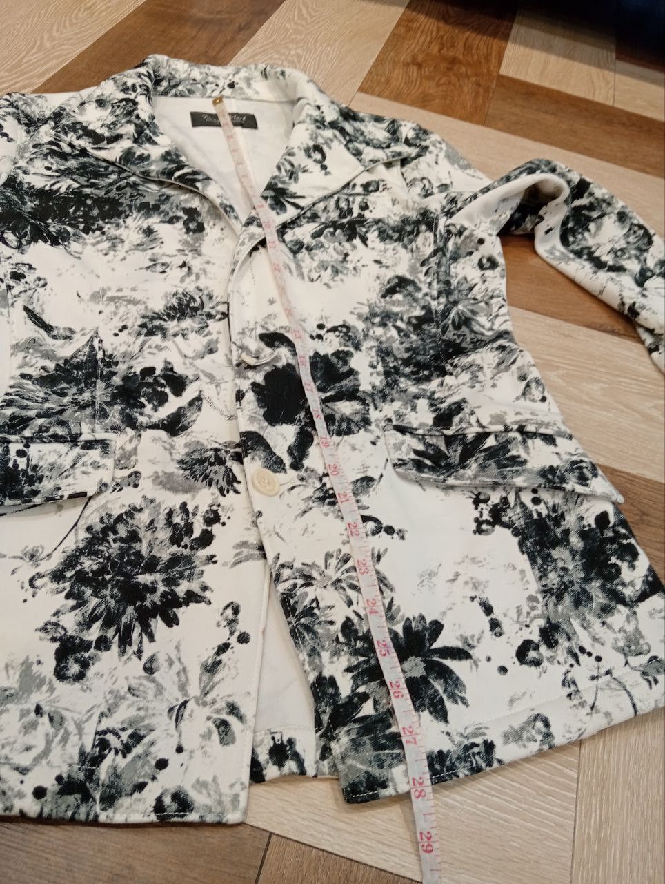 Tornado Mart TORNADO MART JAPAN FLORAL BLACK & WHITE BLAZER JACKET Size US L / EU 52-54 / 3 - 20 Thumbnail
