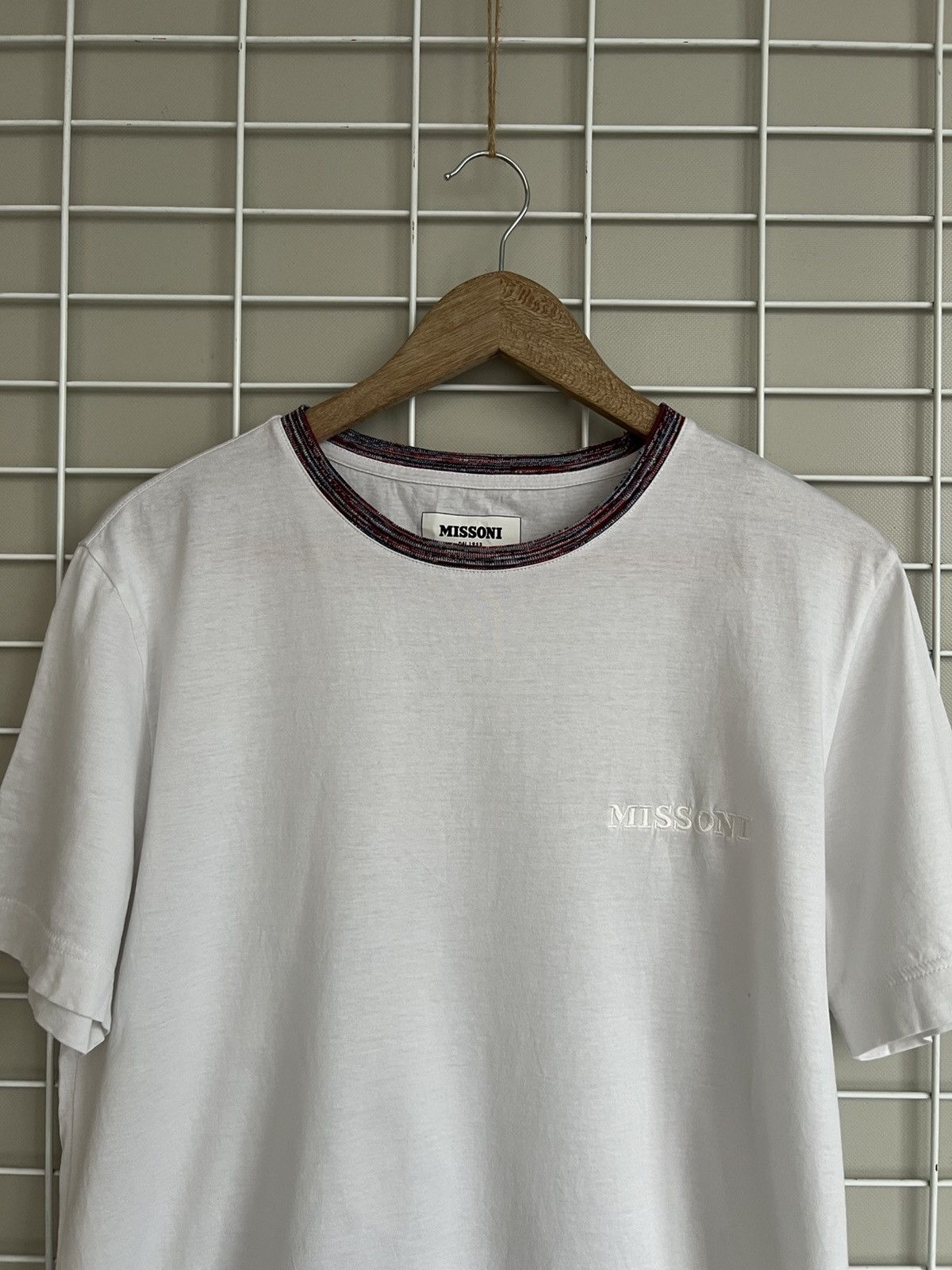 Missoni Missoni Space Dyed Collar T-Shirt Mens Size M Short Sleeve Size US M / EU 48-50 / 2 - 2 Thumbnail