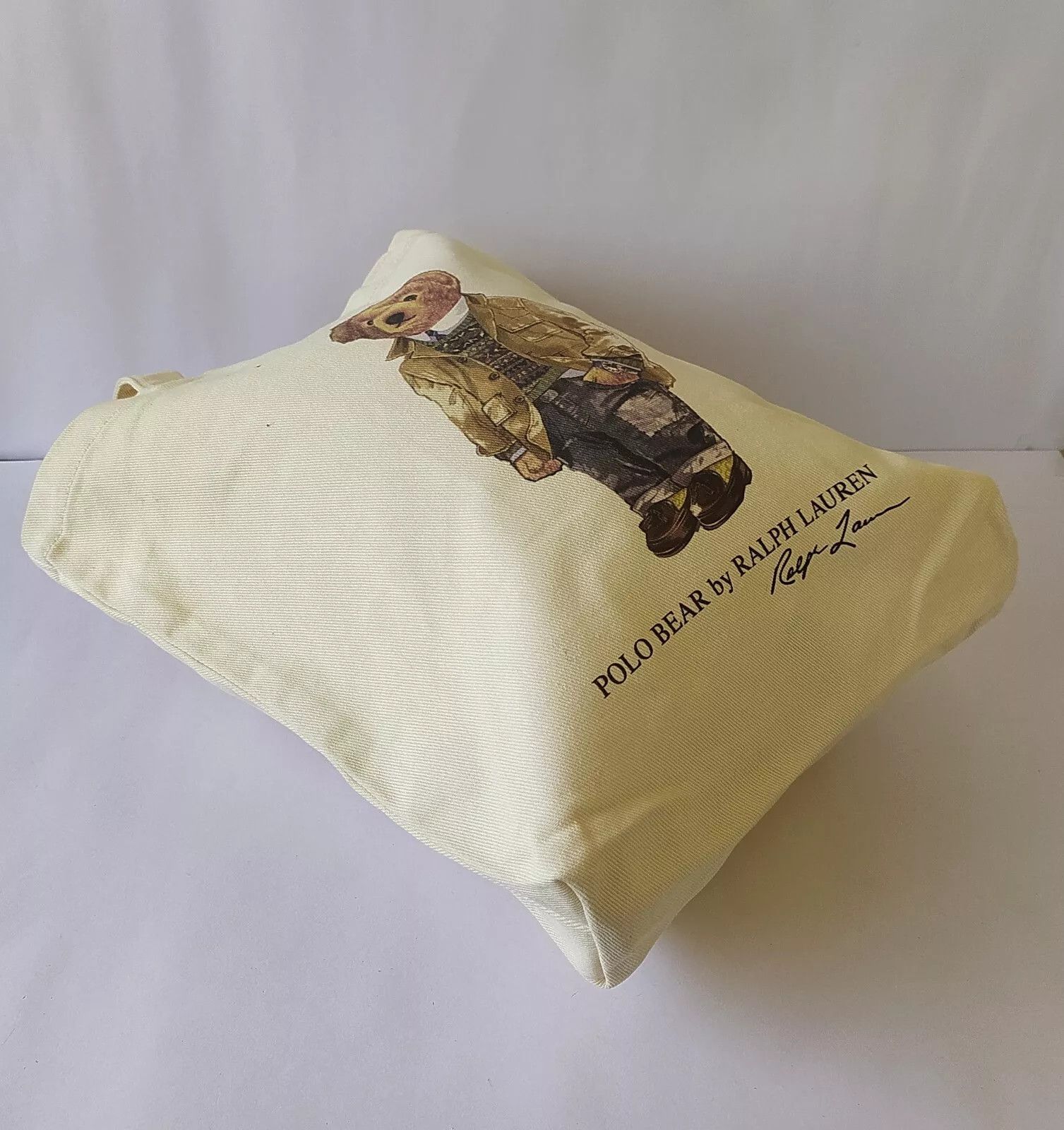 Polo Ralph Lauren Polo Ralph Lauren Polo Bear Cotton Canvas Tote Bag IFD 8039 Size ONE SIZE - 8 Thumbnail
