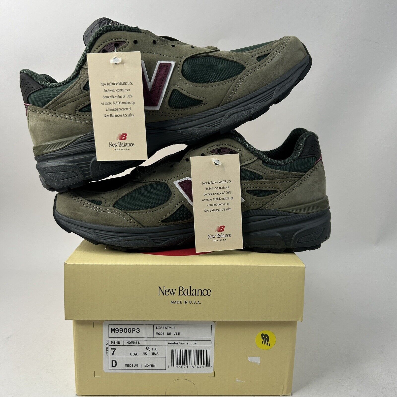 New Balance New Balance 990v3 X Teddy Saints “Green Purple” 2024 Size US 7 / EU 40 - 3 Thumbnail