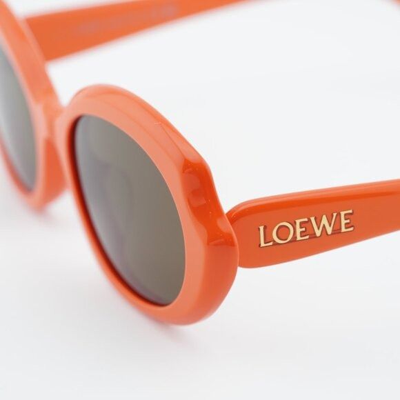 Loewe Loewe LW40147F 42E Sunglasses Orange Geometric Frame, Brown Size ONE SIZE - 8 Thumbnail