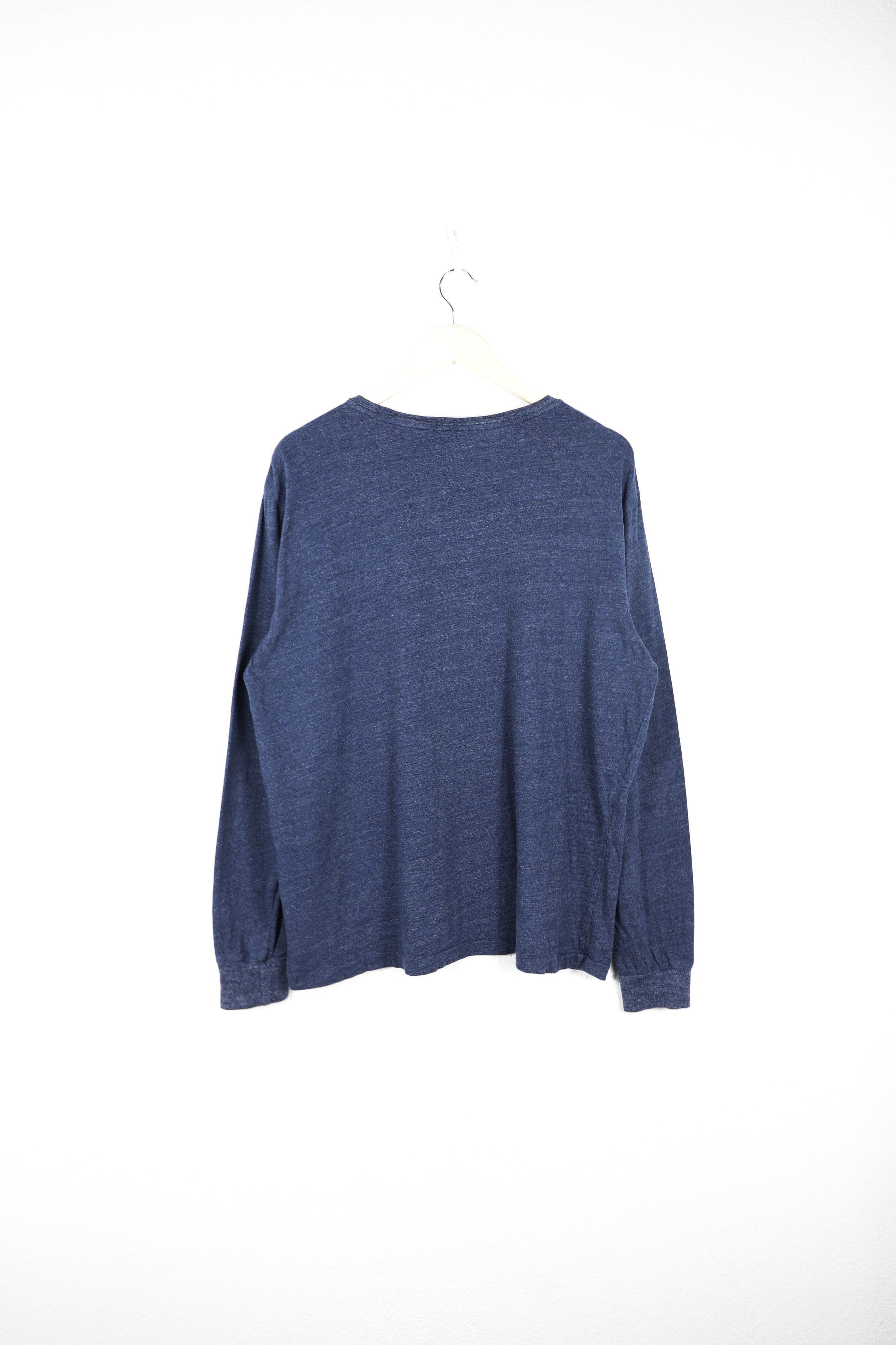 Polo Ralph Lauren × Ralph Lauren Polo Ralph Lauren Logo Navy Long Sleeve T-shirt Tee Size US L / EU 52-54 / 3 - 7 Thumbnail