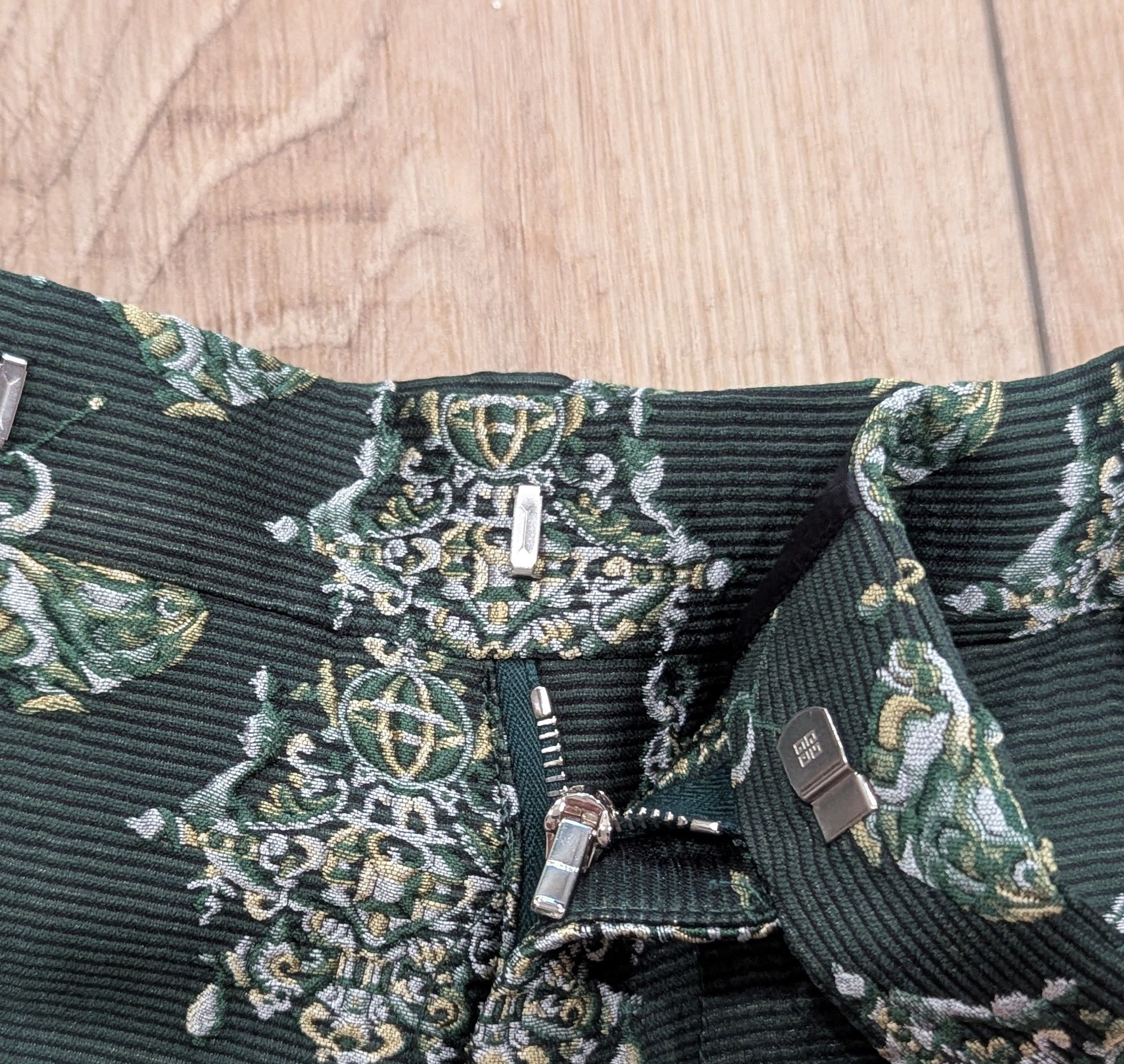 Givenchy GIVENCHY Jacquard Evening Trousers Pants Dark Green 50 US 34 Size US 34 / EU 50 - 6 Thumbnail