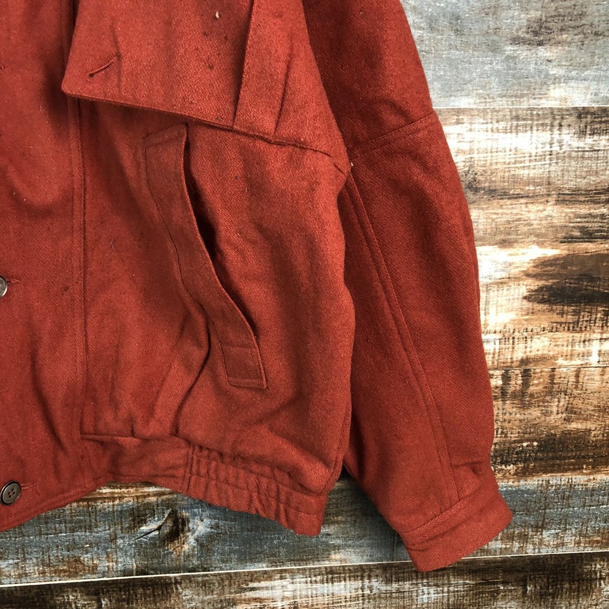 Vintage Pierre Bonee Orange Leather Jacket #A1956 Size US L / EU 52-54 / 3 - 8 Thumbnail