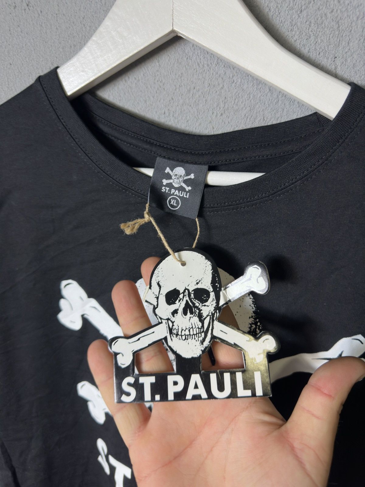 Other Vintage St Pauli T Shirt Tee Big Logo Baggy Skull 90s Crazy Size US XL / EU 56 / 4 - 2 Thumbnail