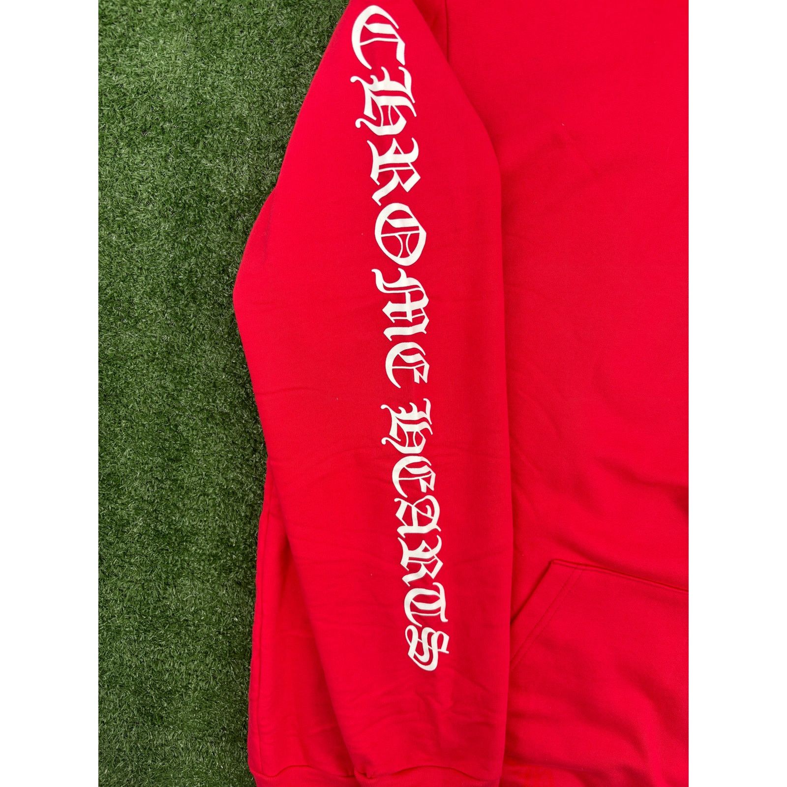 Chrome Hearts Chrome Hearts "Scroll Logo" Red Pullover Hoodie Size XXL Size US XXL / EU 58 / 5 - 2 Thumbnail