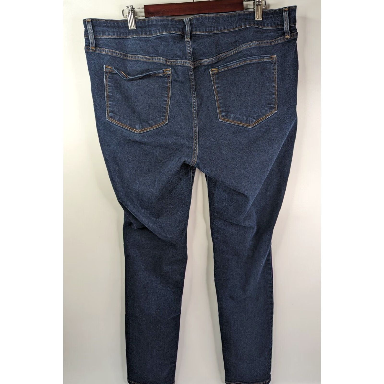 Old Navy Old Navy Women's Jeans 18 Long Black Skinny Rockstar High Rise Stretch Denim Size 40" / US 18 - 4 Thumbnail